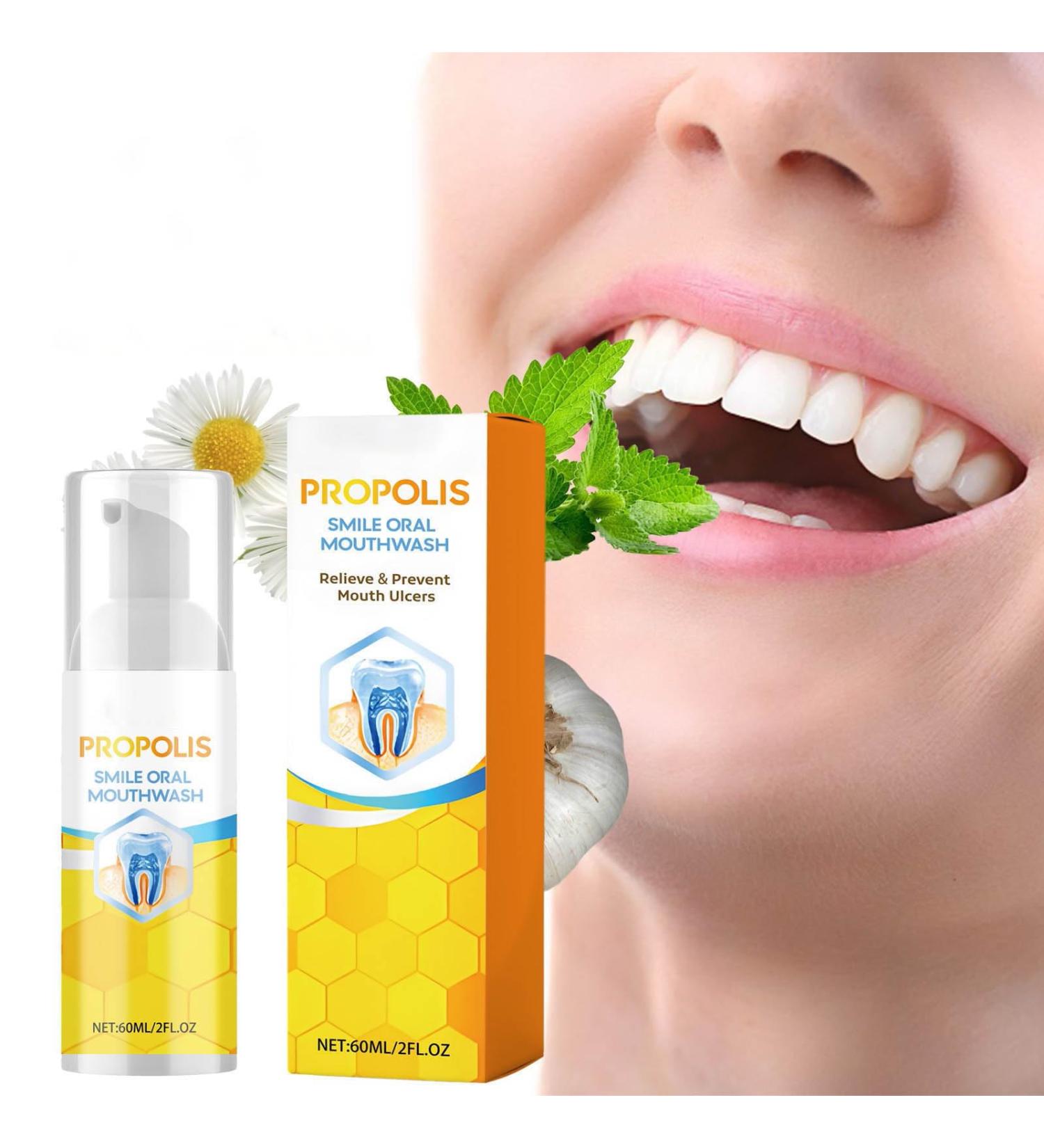Probiotics Teeth Whitening Mousse | Herbal Brightening Foam & Mouthwash for Deep Cleaning & Gum Health - Buy Online on GoSupps.com