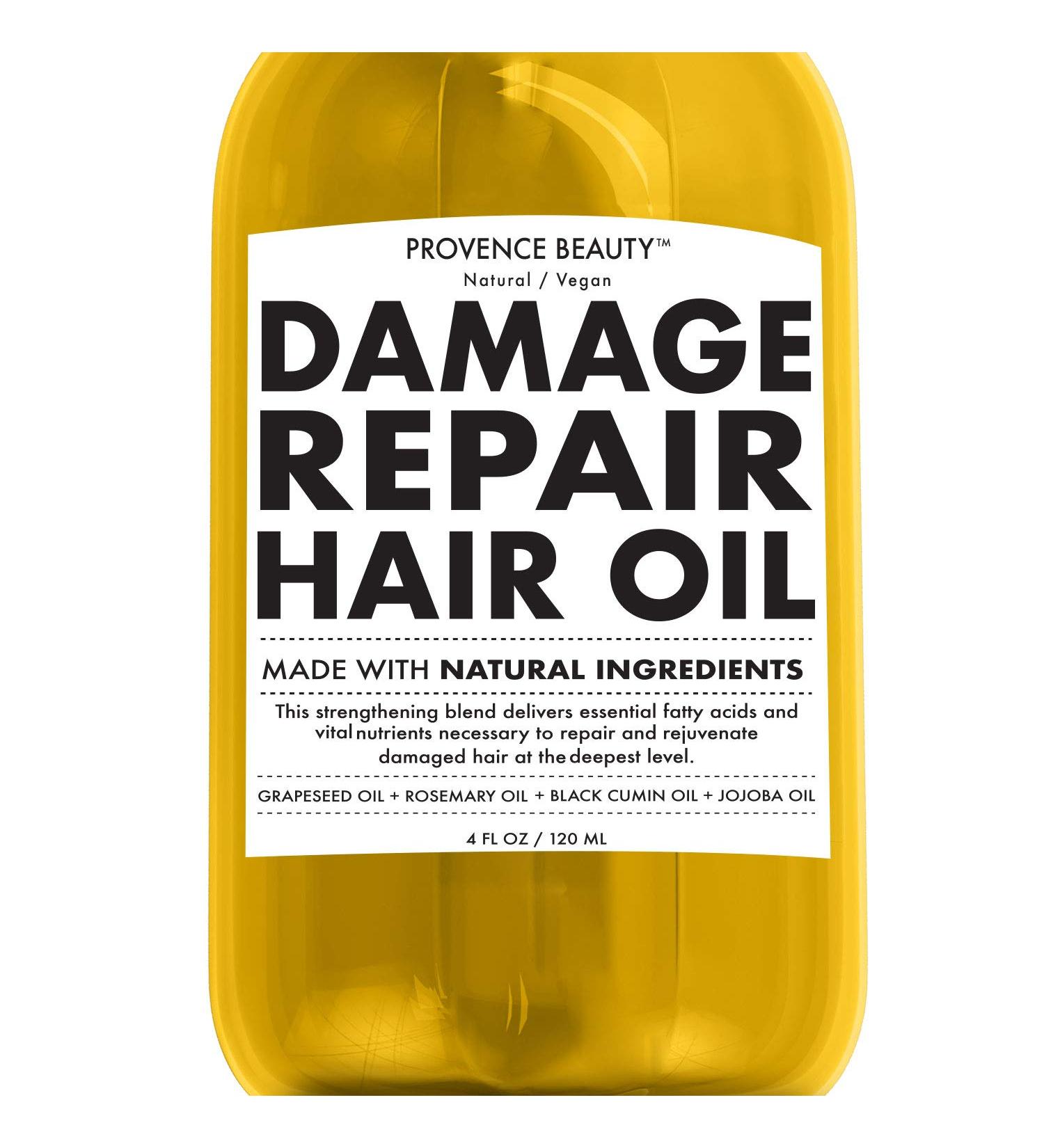Provence Beauty Repairing Hair Treatment Oil - Grapeseed, Rosemary, Black Cumin & Jojoba - Restores Shine, Volume, Stimulates Growth - 4 Fl Oz - Buy Online on GoSupps.com