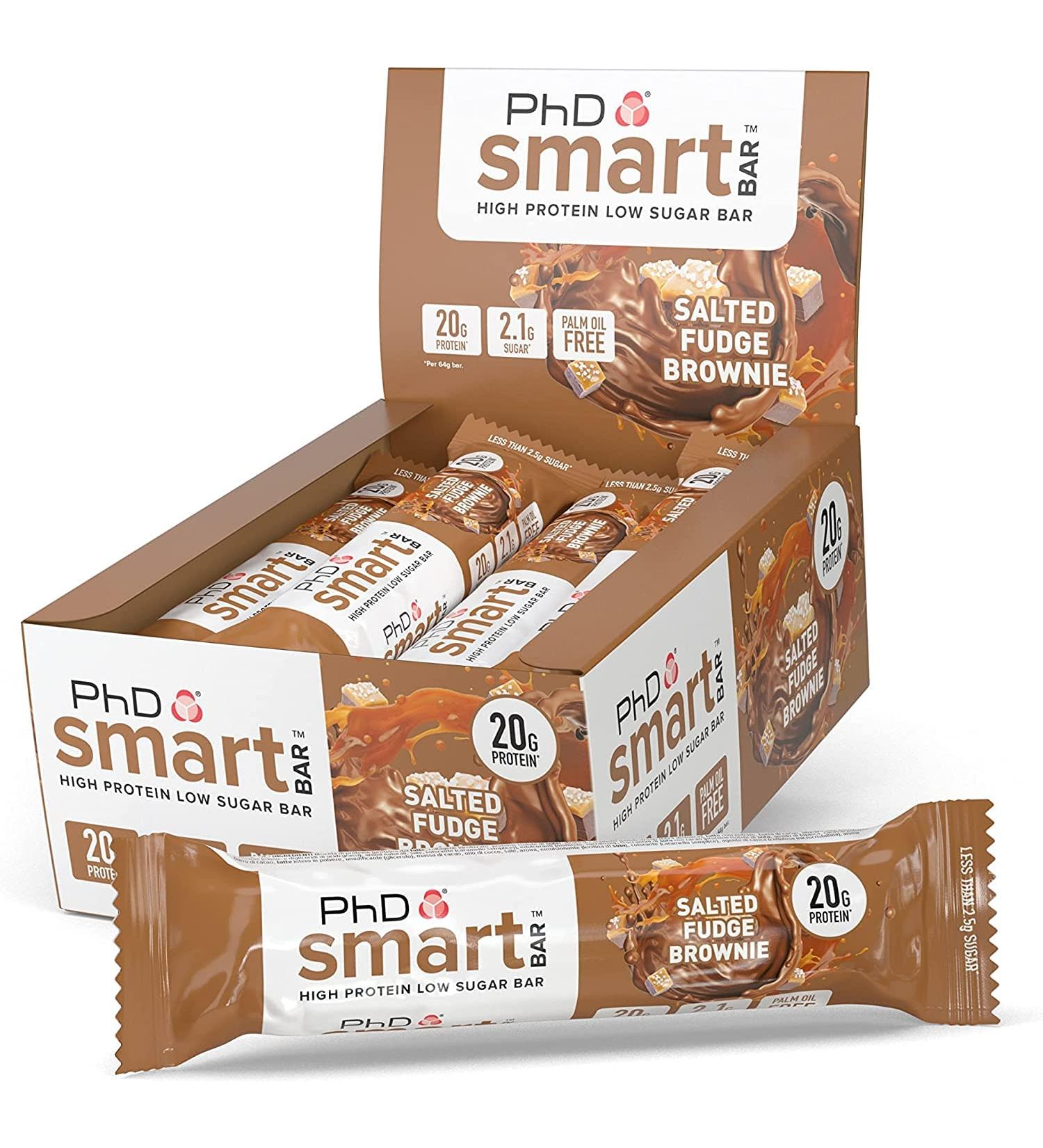 Phd Smart Bar Salted Fudge Brownie - Buy Online on GoSupps.com