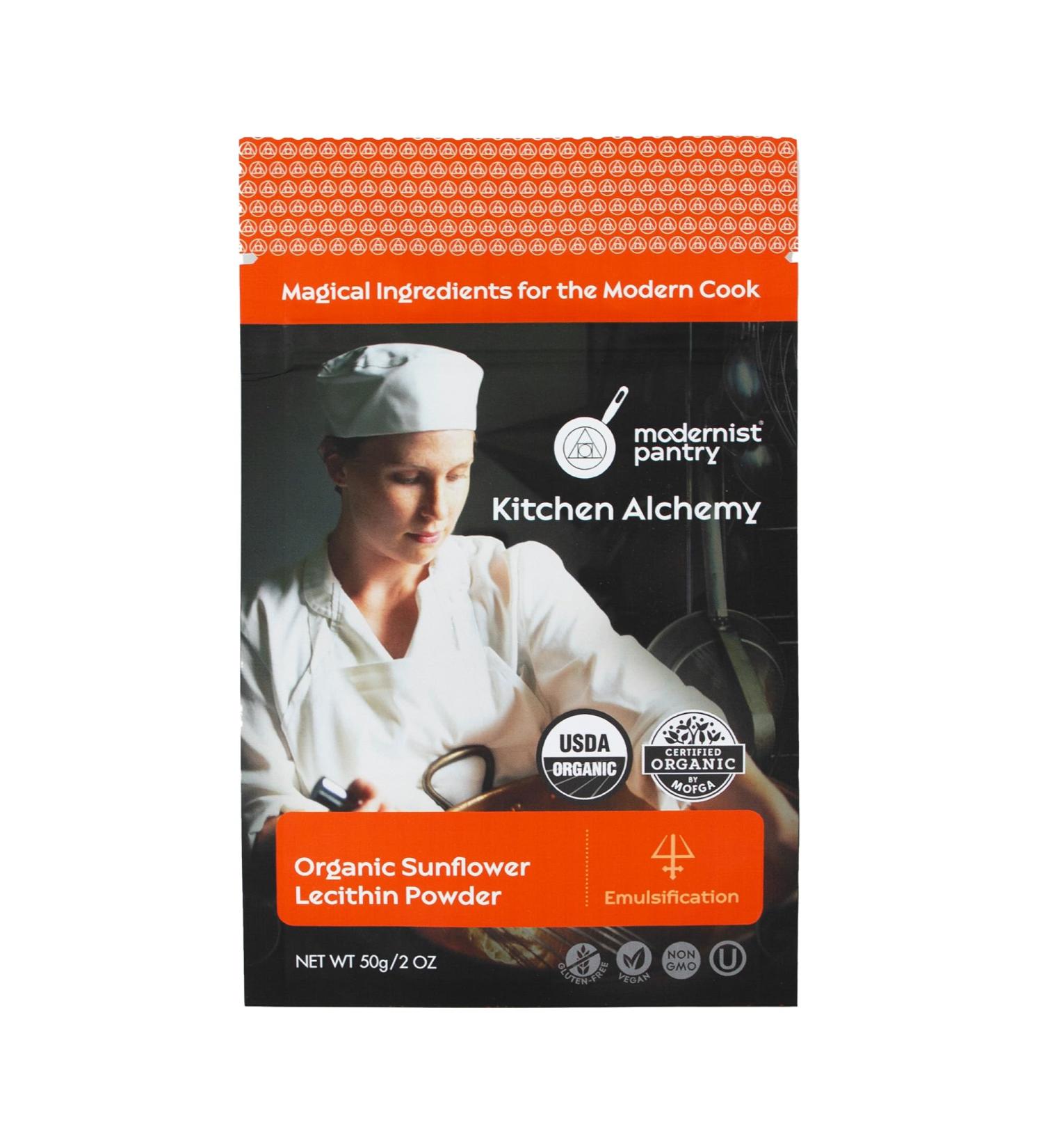 Modernist Pantry Organic Sunflower Lecithin Powder Gluten-Free Vegan OU Kosher Certified - 50g/2oz 2 Ounce (Pack of 1) - Buy Online on GoSupps.com