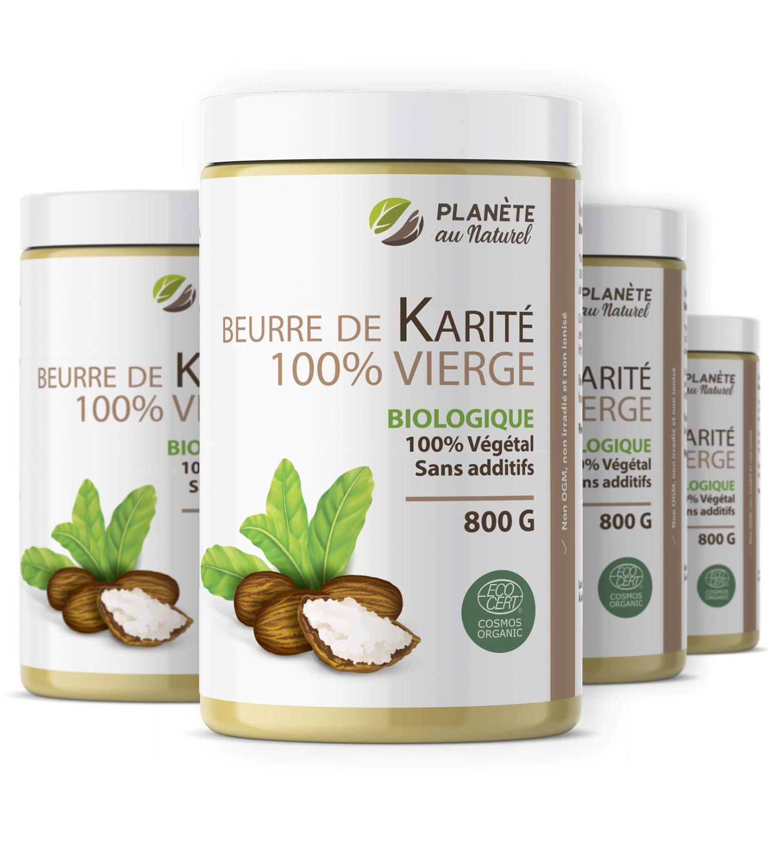Organic Shea Butter - Unrefined 800g x 4-100% Vegetable - 100% Virgin - Plan te au Naturel - Buy Online on GoSupps.com