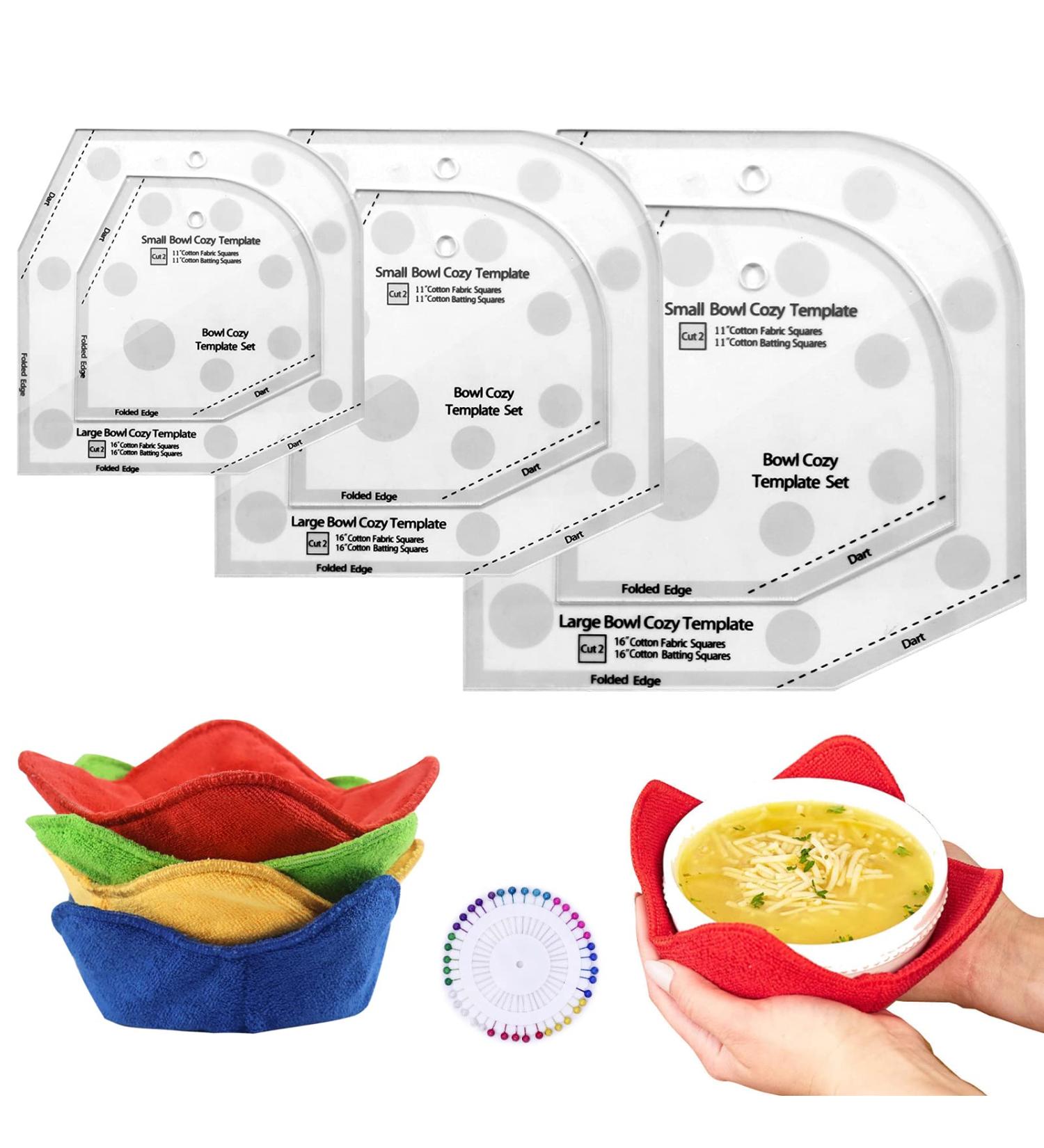 Clear Acrylic Bowl Cozy Template Set - 3 Sizes | DIY Kitchen Art Craft - Buy Online on GoSupps.com