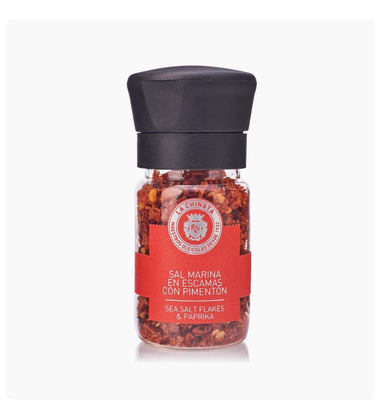 Crumbled Sea Salt with Paprika (Moulin) - La Chinata (35g)