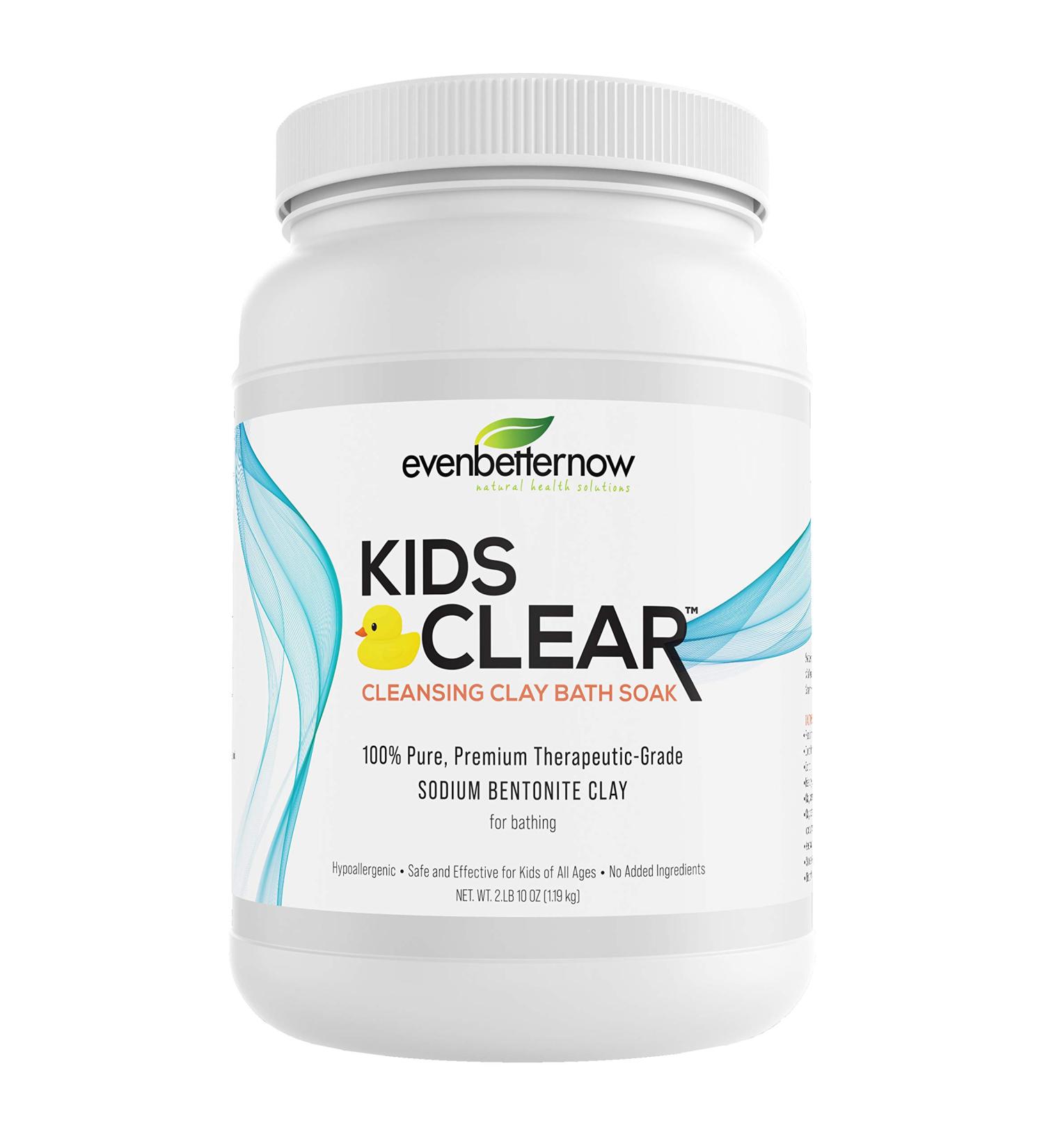 Kids Clear Cleansing Clay Bath Soak | 2 lbs 10 oz | 100% Pure Sodium Bentonite | Removes Toxins & Impurities - Buy Online on GoSupps.com