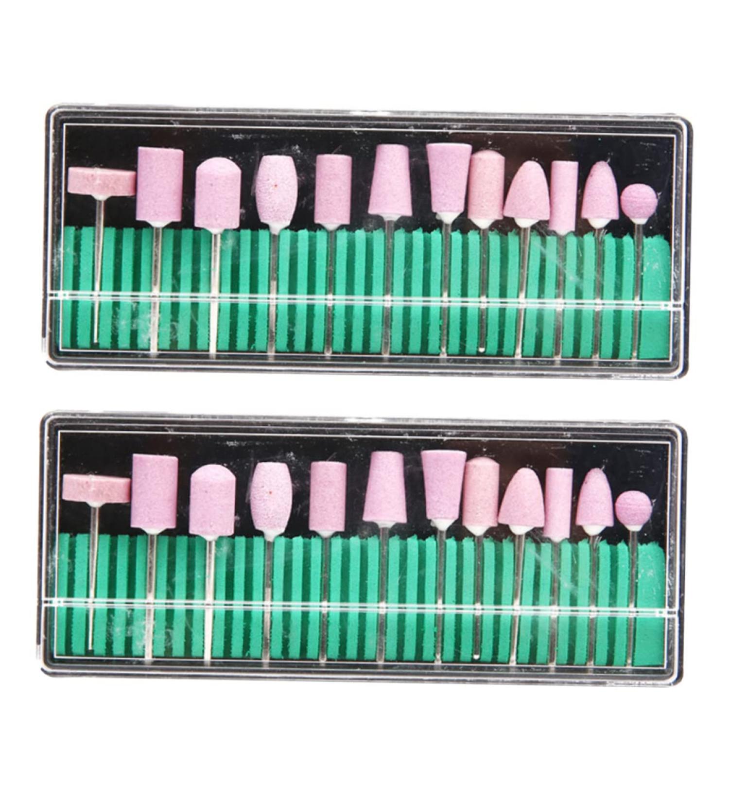 Angoily Manicure Drill Bits 2 nails drill bits kit de manicura nail drill tool nail drill bits nail grinding head set manicure nail tool Faux Nails - Buy Online on GoSupps.com