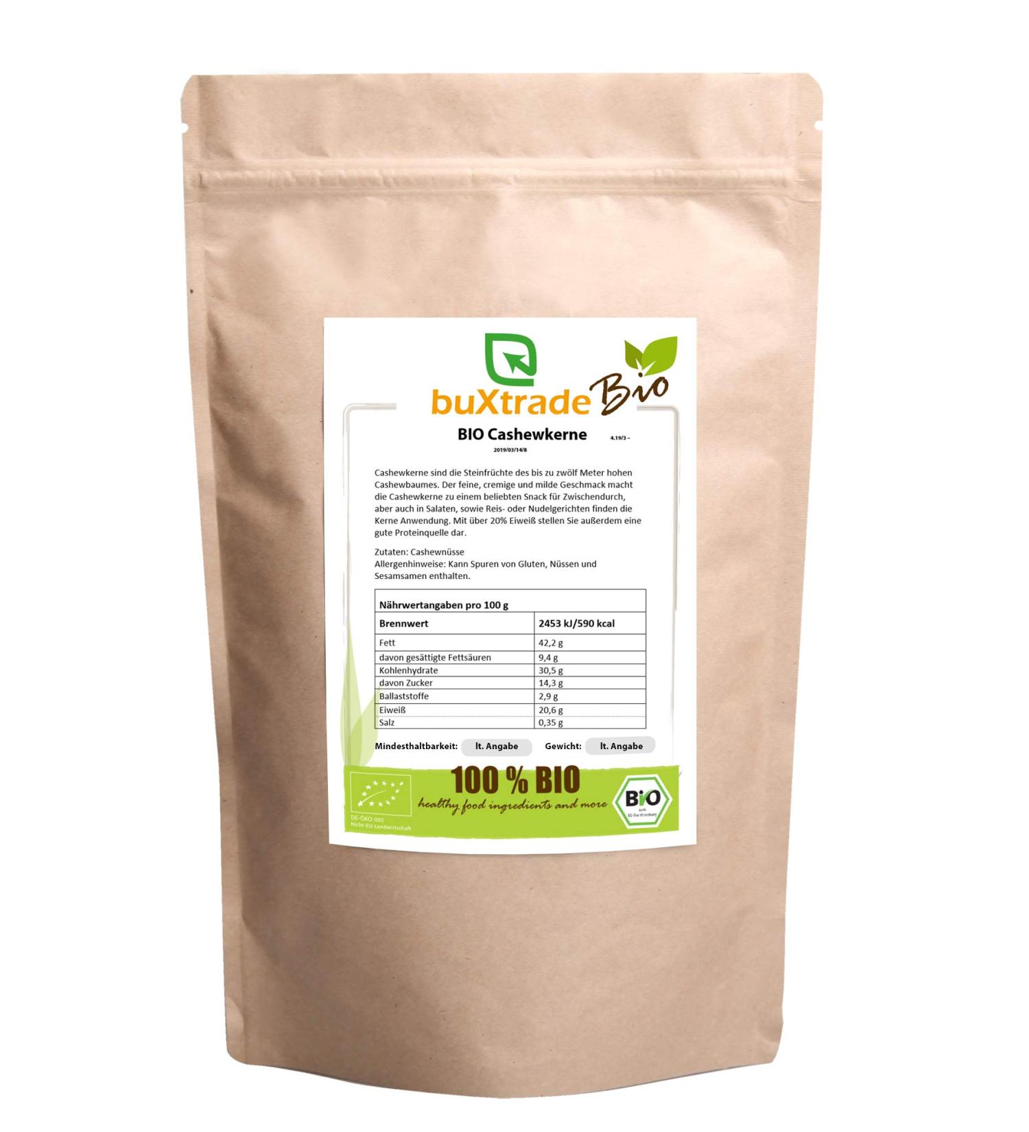 ORGANIC cashew nuts | Nuts | Cashew | Organic quality | untreated | unsalted | no additives | 500 g