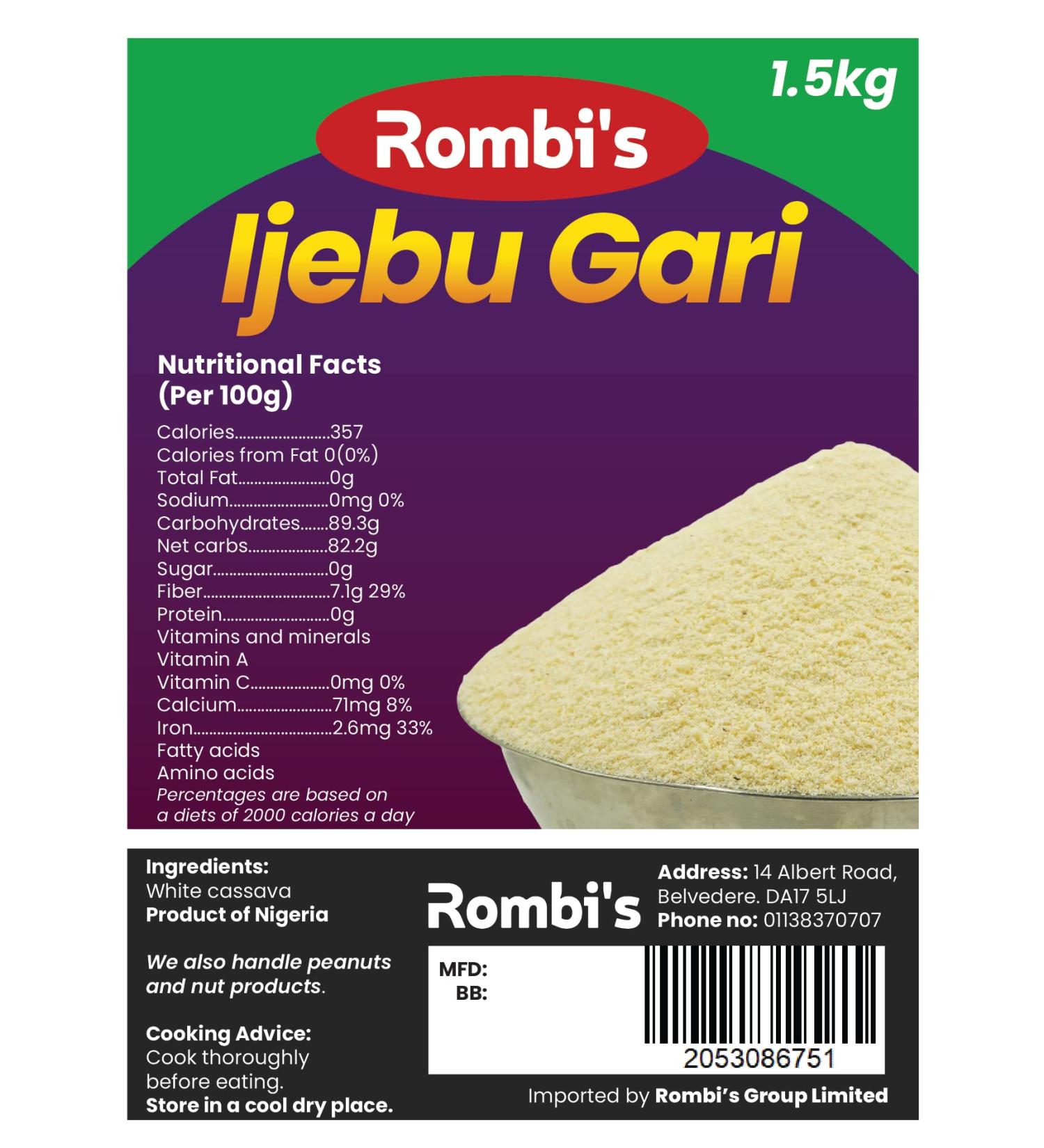 Rombis Nigerian Ijebu Gari 15 kg Nigerian Ijebu Gari - Buy Online on GoSupps.com