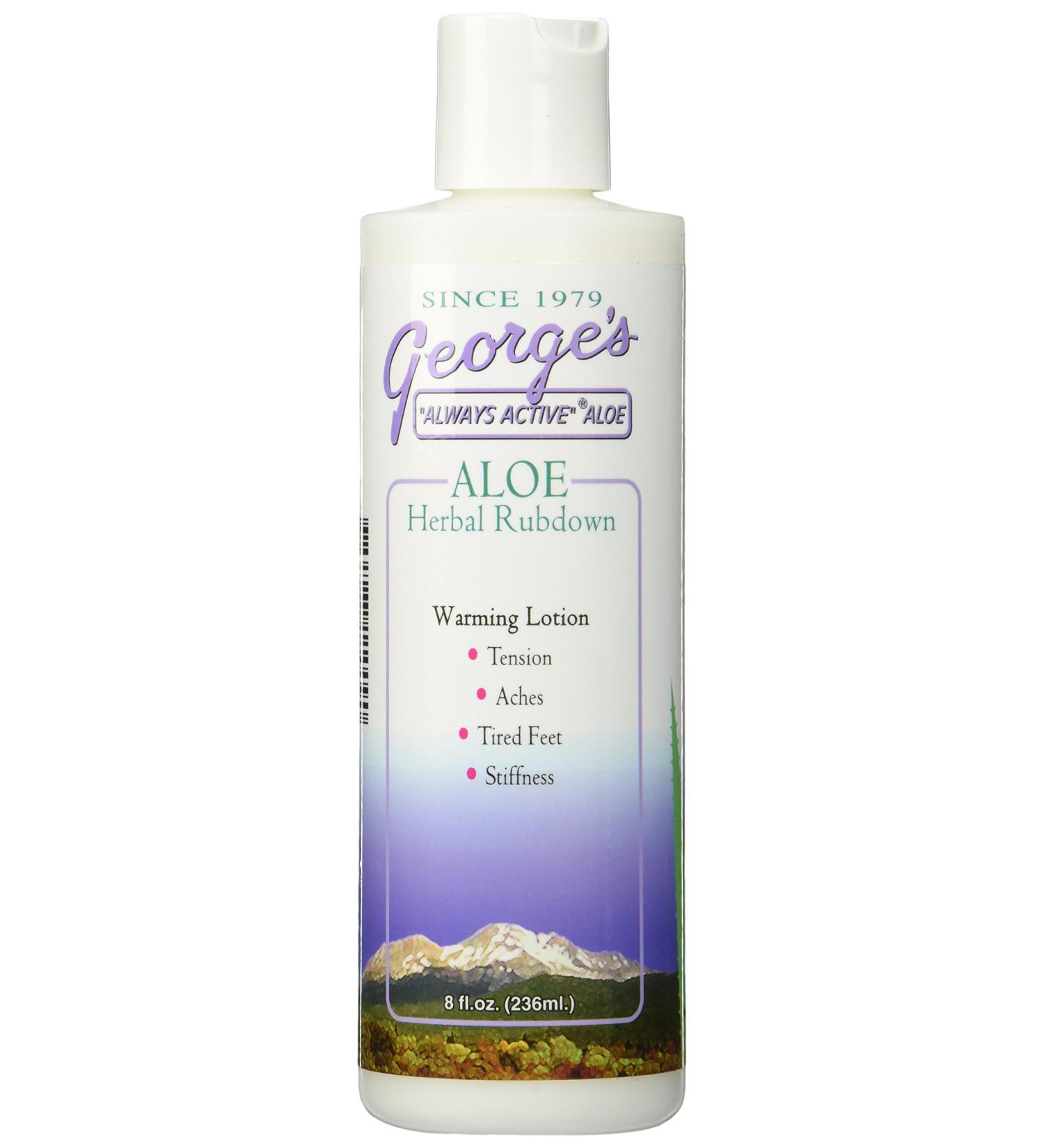 George's Aloe Vera Herbal Rubdown 8oz - Soothing Aloe Gel for Pain Relief - Buy Online on GoSupps.com