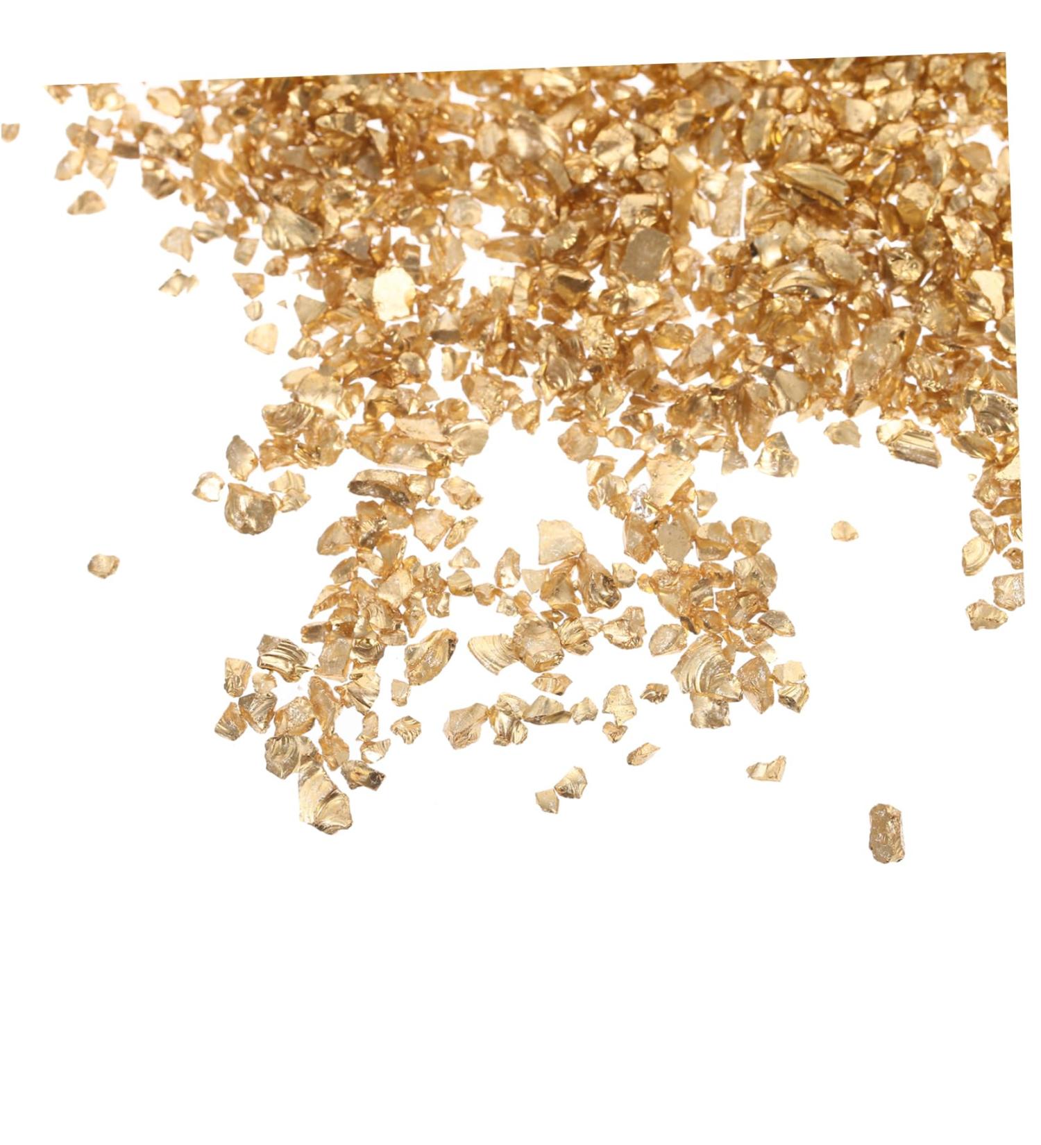 BIUDECO 1 Glass Chip Nail Art Accessories DIY Glass Fillers Nail Glass Epoxy Fillers DIY Nail Art Crushed Glass Manicure DIY Accessories Manicure Fillers Manicure Charm 0.5X0.3cm Golden - Buy Online on GoSupps.com