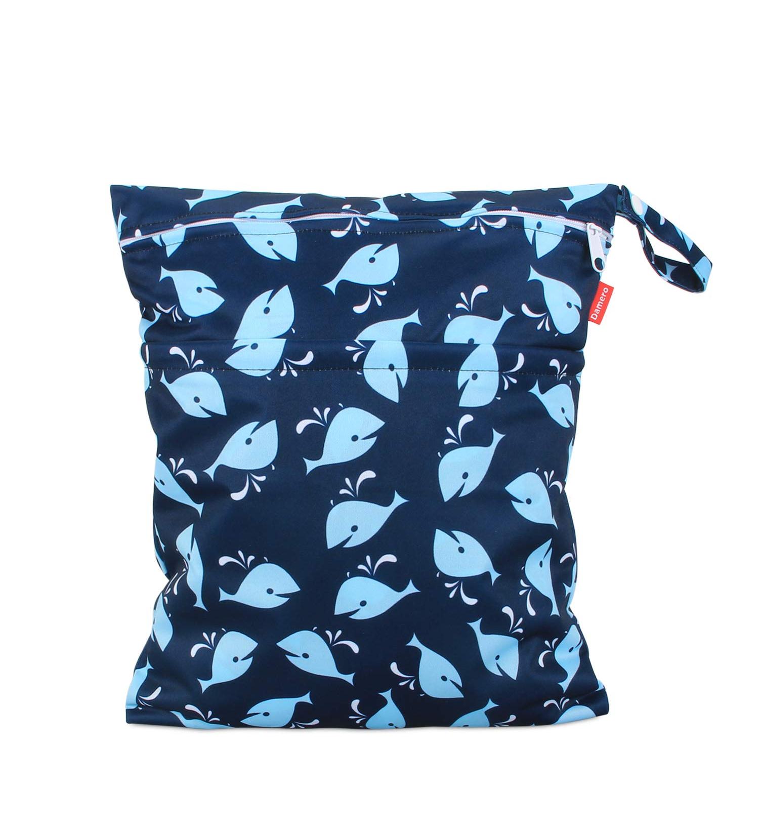 Damero Wetbag Nasp x | Reusable Diaper Bag Wetbag for Babies | Medium Whale Design for Diapers & Accessories - Buy Online on GoSupps.com