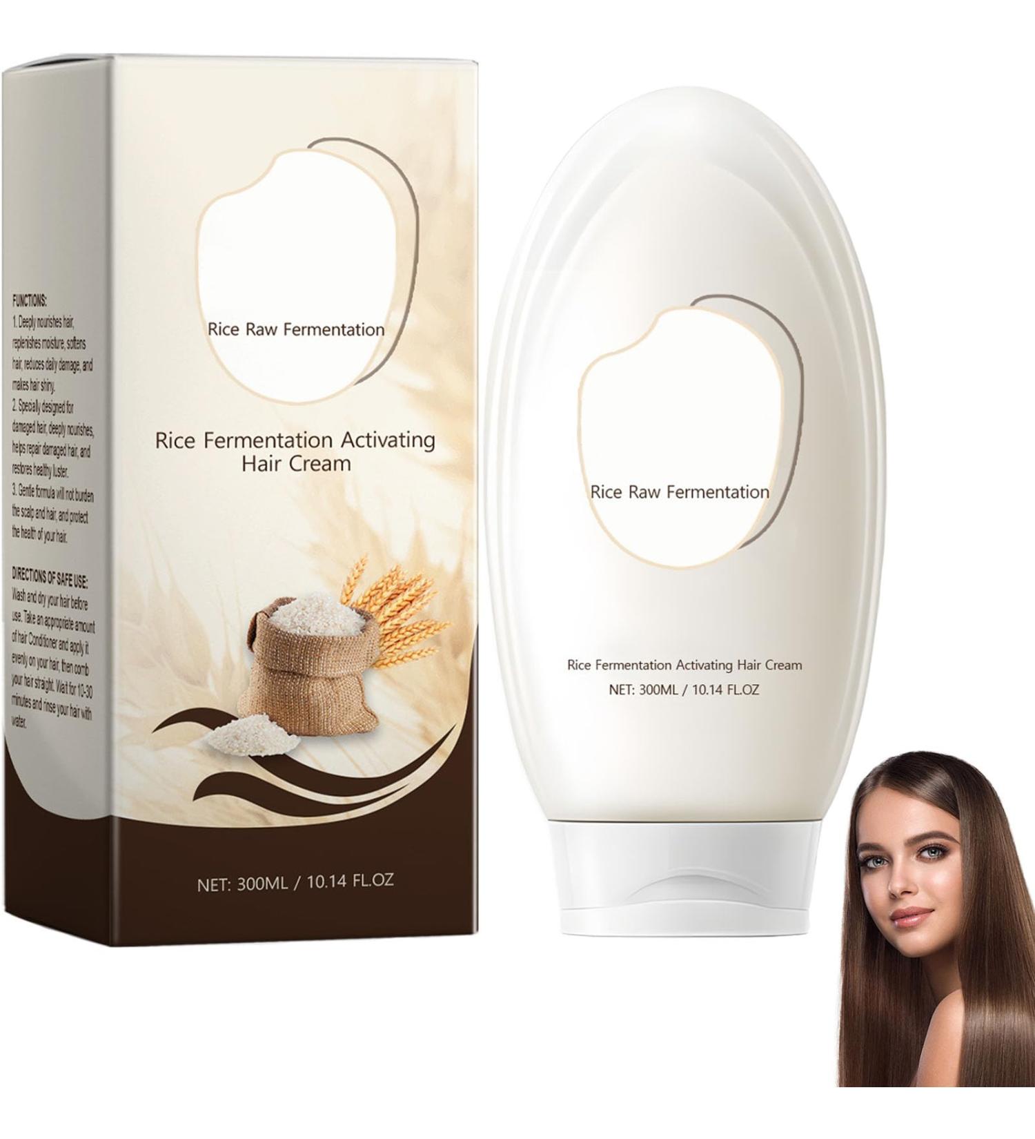 Rice Fermentation Essence Hair Cream Rice Fermentation Activating Hair Cream Rices Raw Fermentations Hairs Creams Rices Essence Moisturizing Hairs Mask (1pcs) - Buy Online on GoSupps.com
