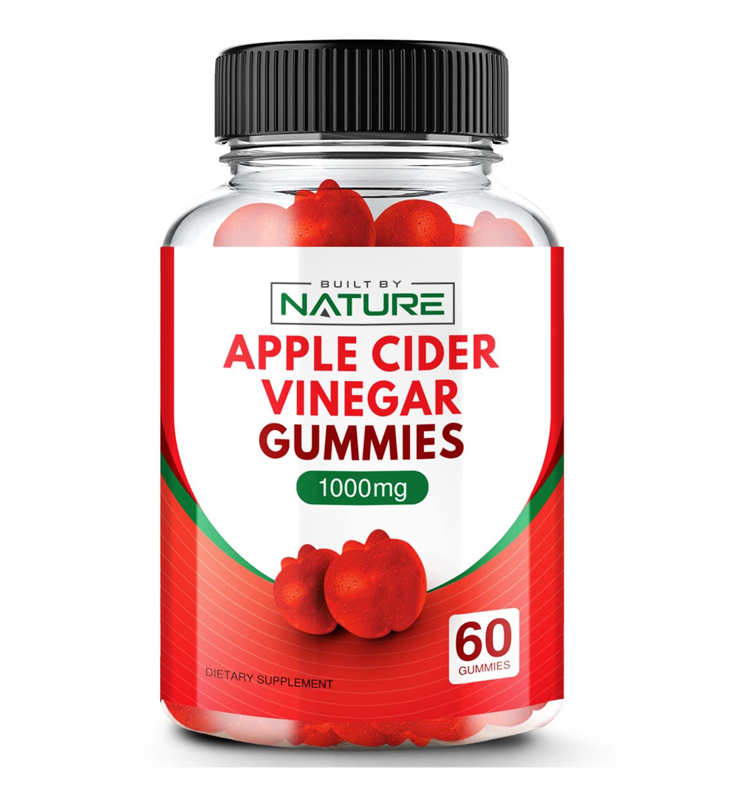 Apple Cider Vinegar Gummies 1000mg - Immune Health & Weight Management - Vegan, Non-GMO, Gluten-Free - 60 Gummies - Buy Online on GoSupps.com