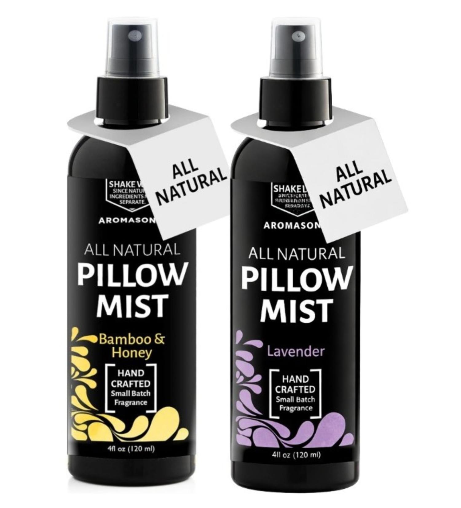 Aromasong Bamboo & Honey & Lavender Pillow Spray Bundle All Natural Calming Linen & Bedtime Mist Set with Botanical Essential Oils for Relaxation & Deep Sleep - Buy Online on GoSupps.com