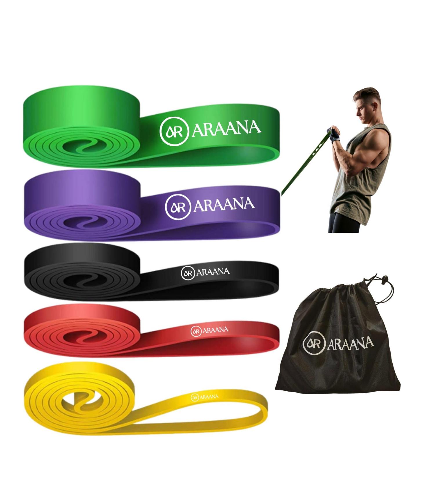 Strong Araana Assisted Bands - Heavy Duty Pull Up Assistance | 5 Resistance Sets for Men & Women | Ideal for Legs Arms Shoulders & Power Lifting Workout - Buy Online on GoSupps.com