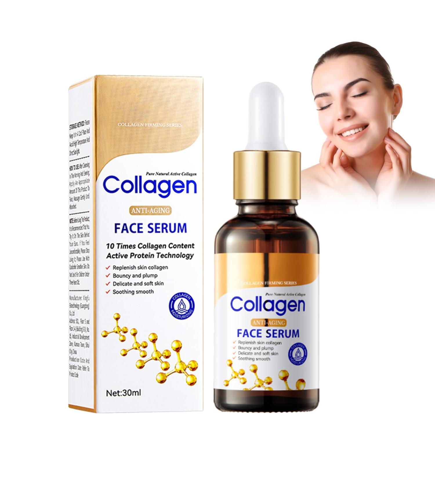 30 ml collagen serum collagen facial serum moisturizing antiwrinkle soothing smoothing skin collagen filling skin nourishment skin care - Buy Online on GoSupps.com