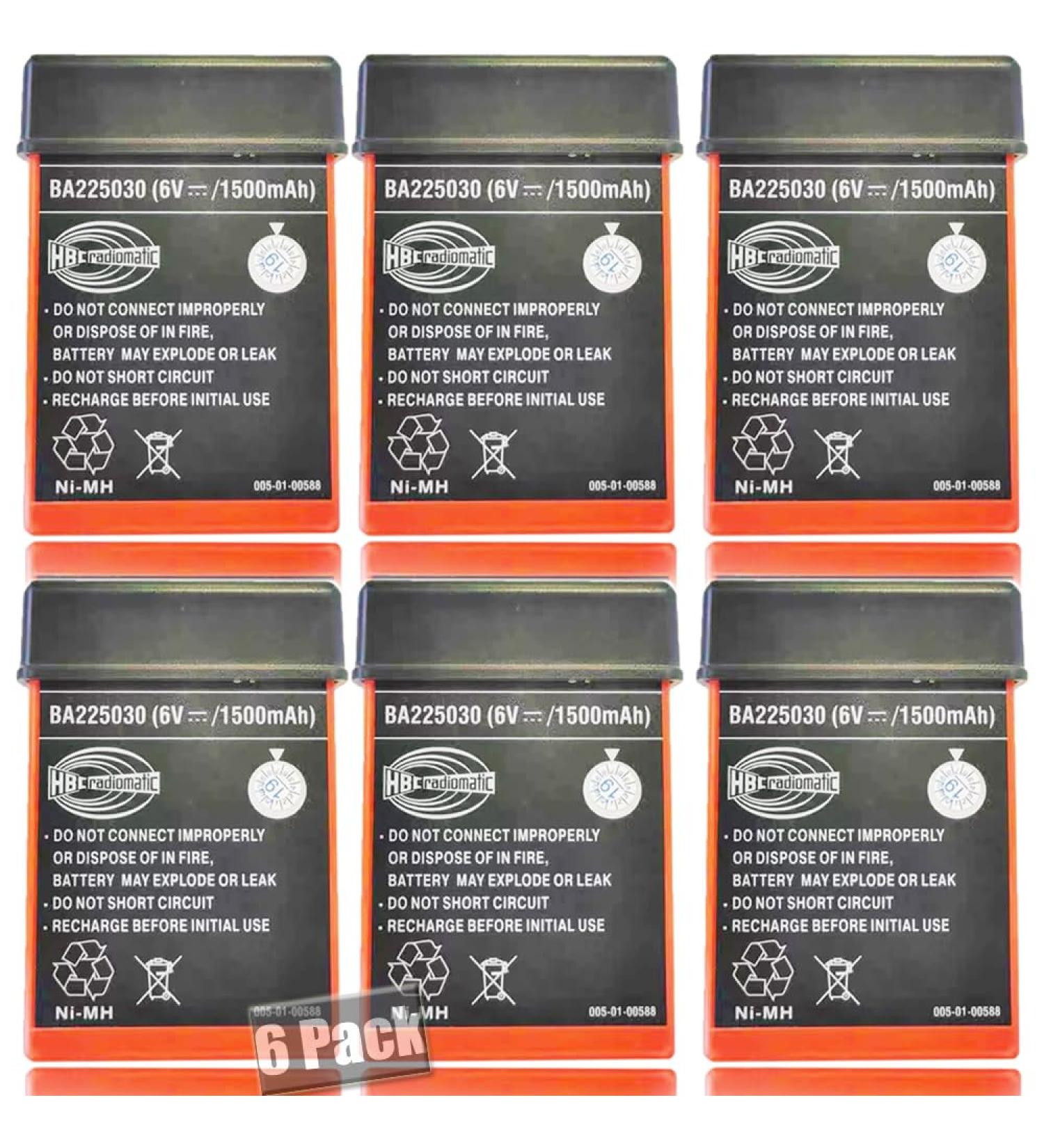 Buy 6 Pack 6V 1500mAh BA225030 HBC Radiomatic Ni-Mh Rechargeable Batteries for Crane Remote Control - International Shipping Available - Buy Online on GoSupps.com