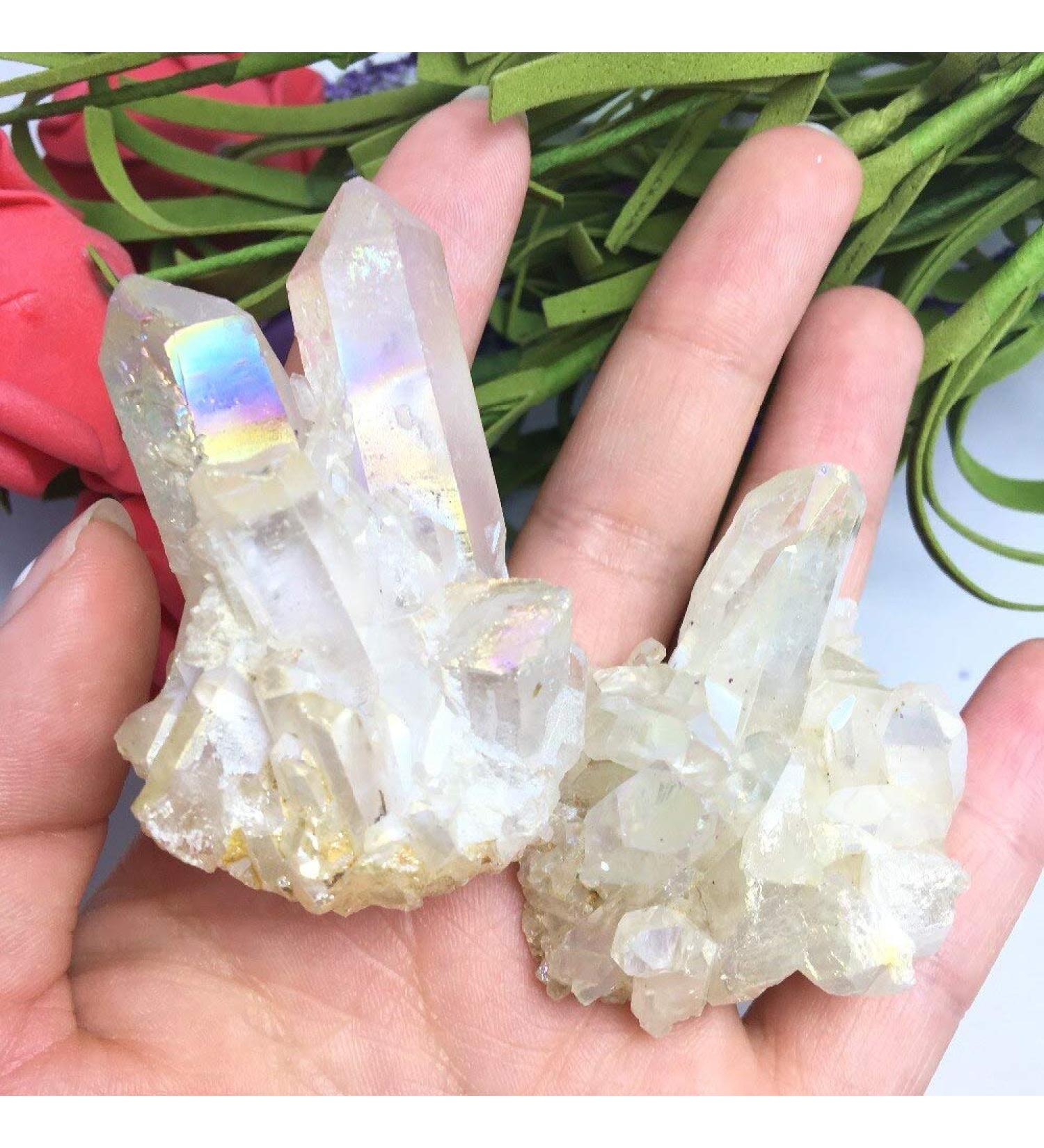 2pcs Quartz Titanium Bismuth Silicon Rainbows Natural Stones and Minerals Raw Stones and Minerals - Buy Online on GoSupps.com