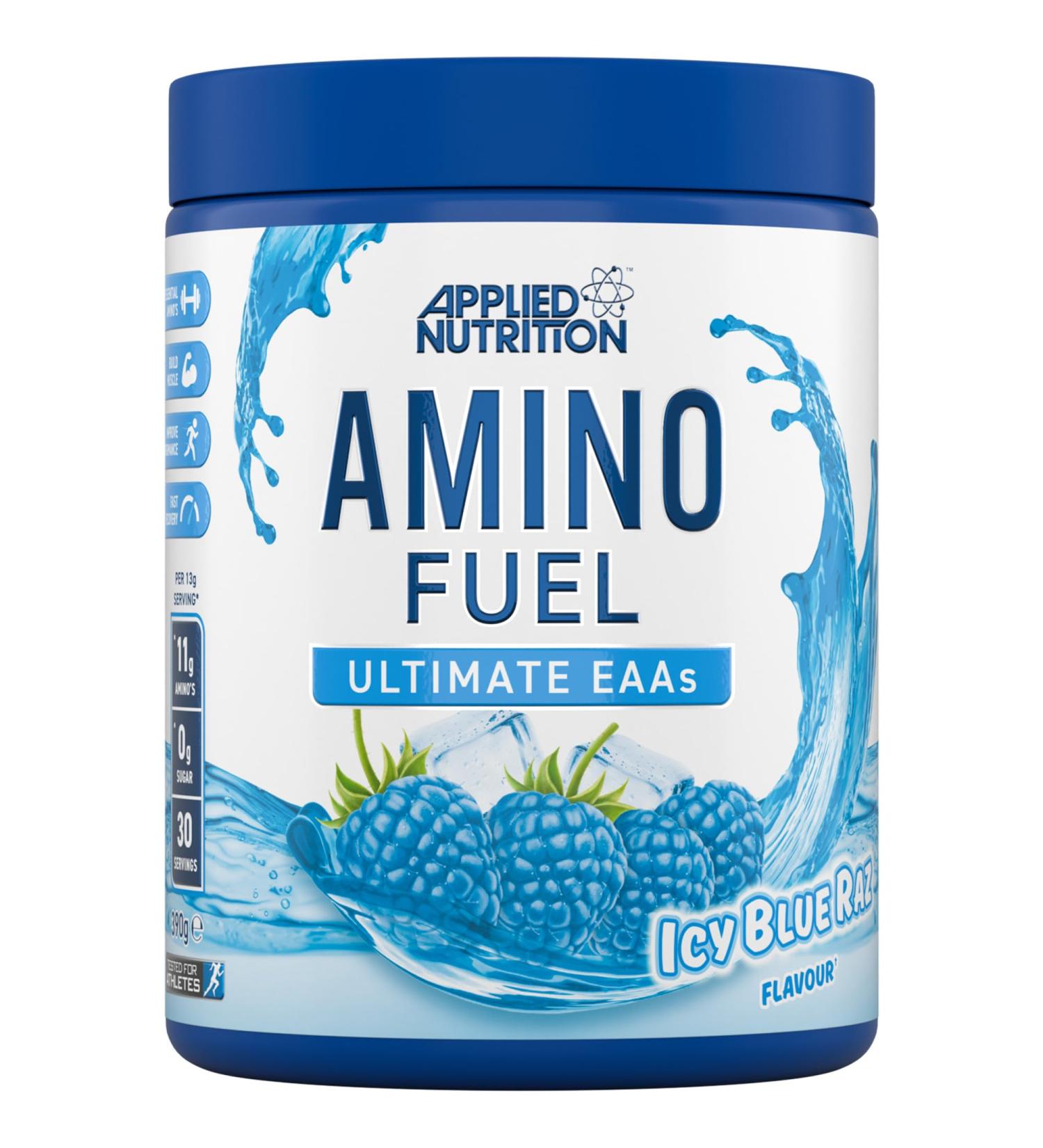 Applied Nutrition Amino Fuel Amino Acid Supplement Essential Amino Acid Powder BCAAs Powder Muscle Fuel and Recovery (390g - 30 Servings) (390g Icy Blue Raz) - Buy Online on GoSupps.com