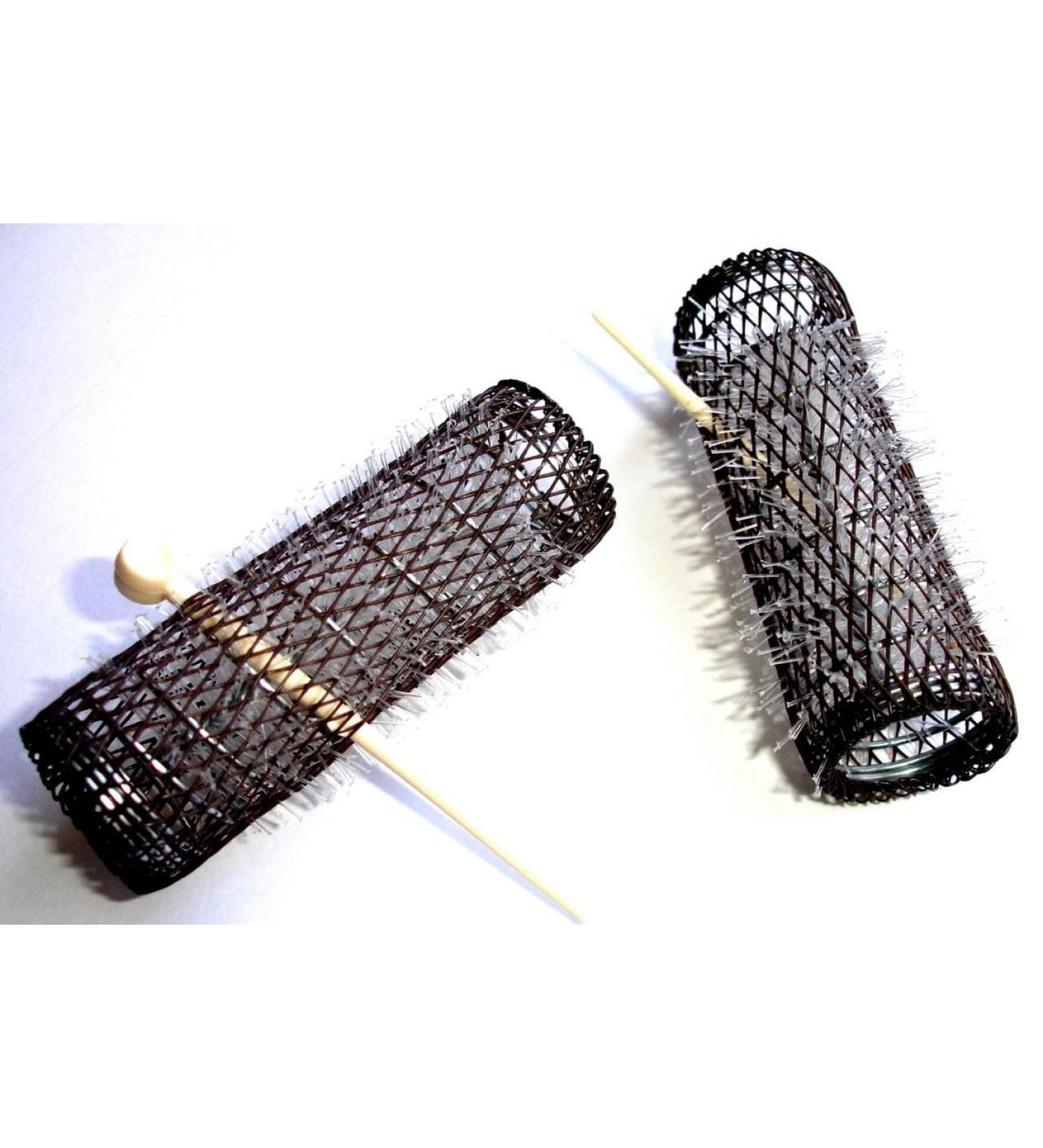 2 Pack Hair Styling Brush Rollers & Pins - 7/8 x 3 Bristles (12 Rollers) - Buy Online on GoSupps.com