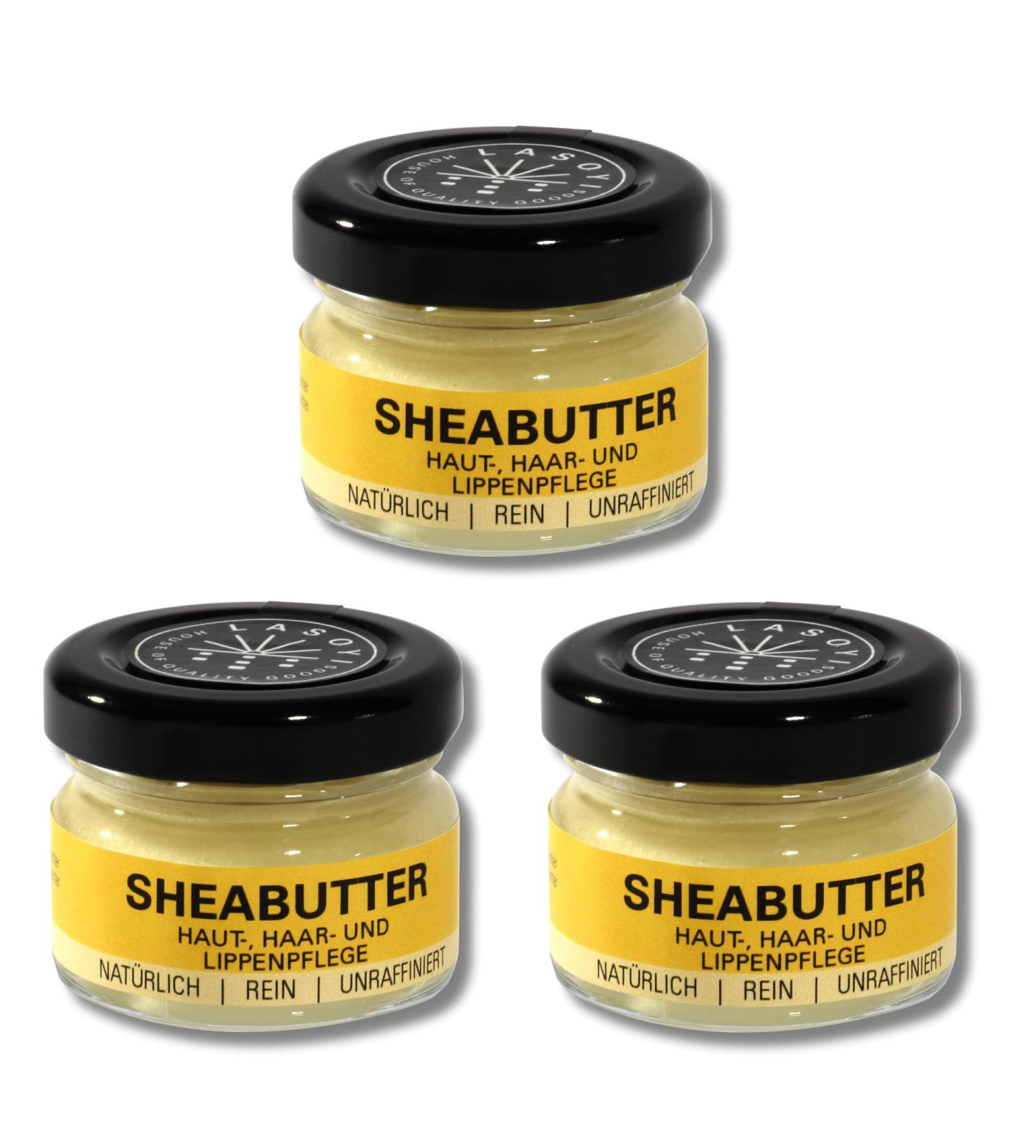 LASOYI Shea Butter Organic Wild Collection - 100% Traditional Unrefined (3 X 30ml) | Premium Natural Skin Care - Buy Online on GoSupps.com