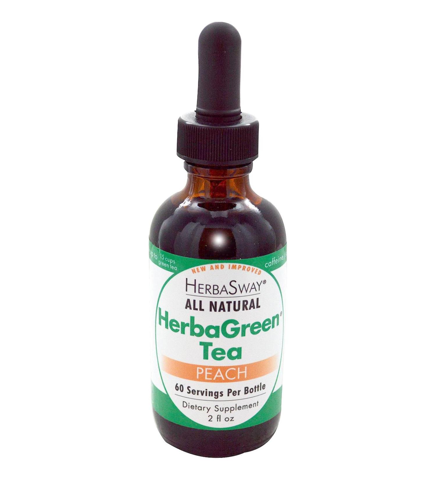 Herbasway Laboratories HerbaGreen Tea Impeccably Peach - 2 fl oz
