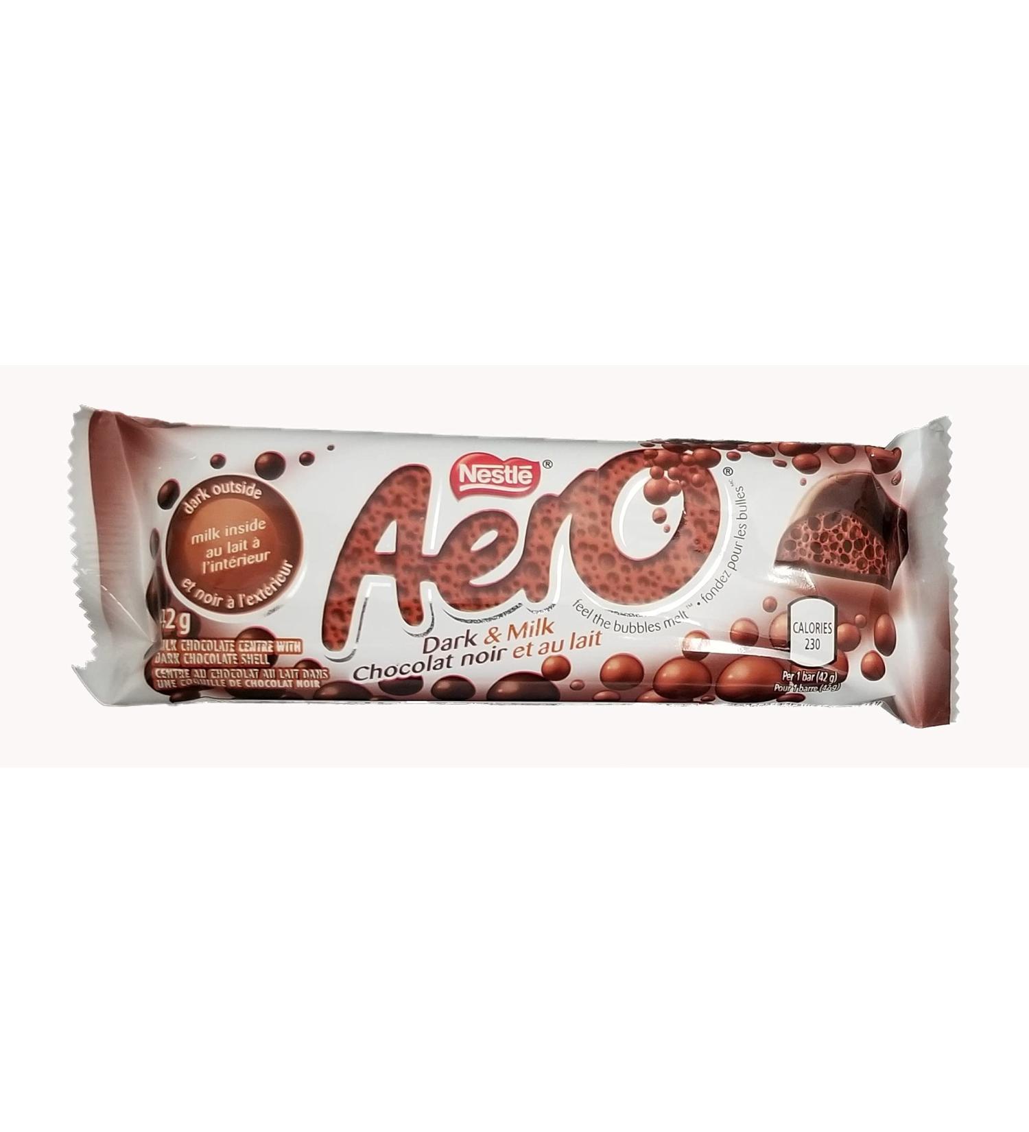 Nestle Aero Candy Bars Dark Chocolate 42 Grams/1.5 Ounces - 24 Pack