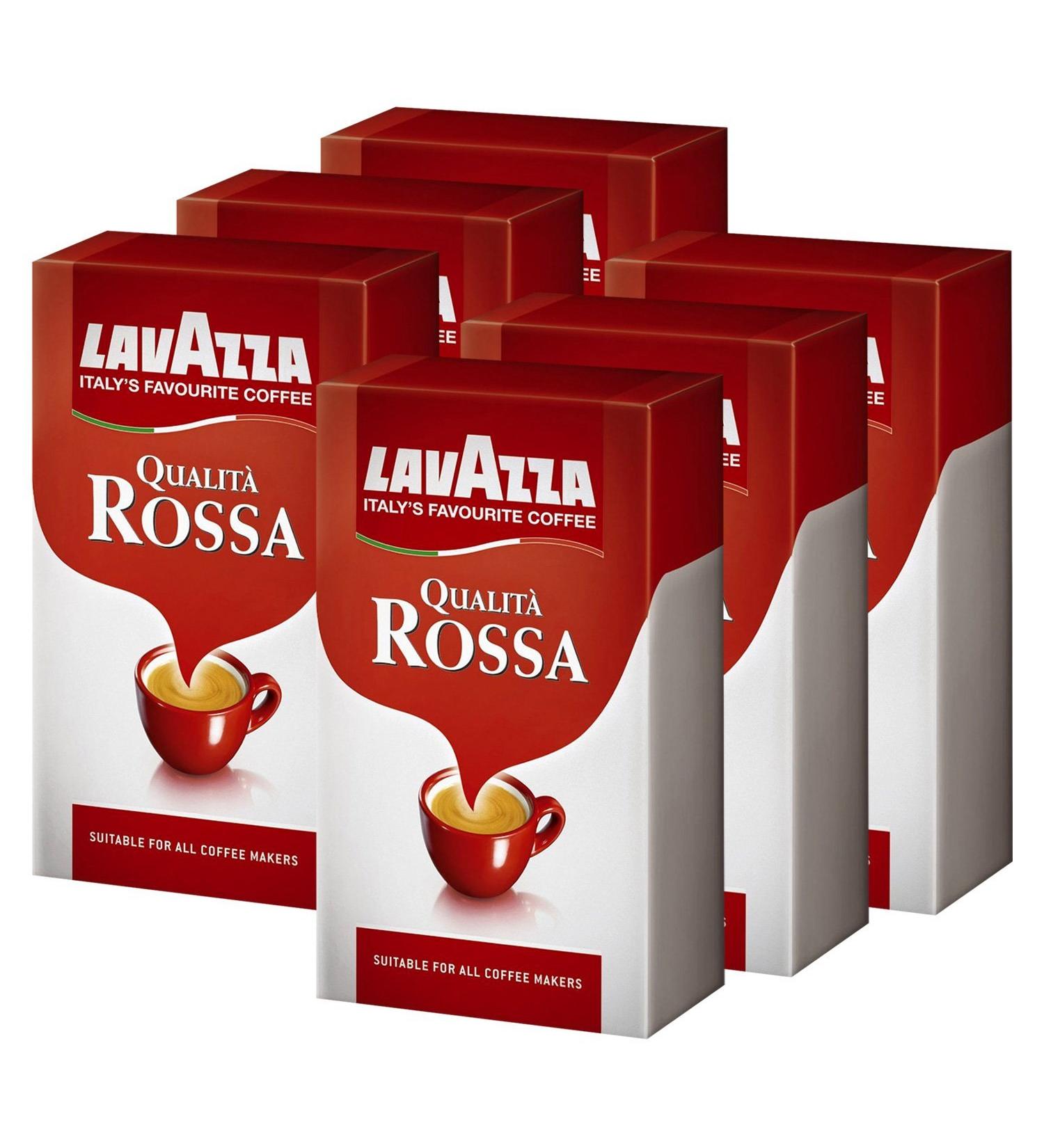  Lavazza Lavazza ROSSA Quality Coffee ground coffee 6 x 250g - Buy Online on GoSupps.com