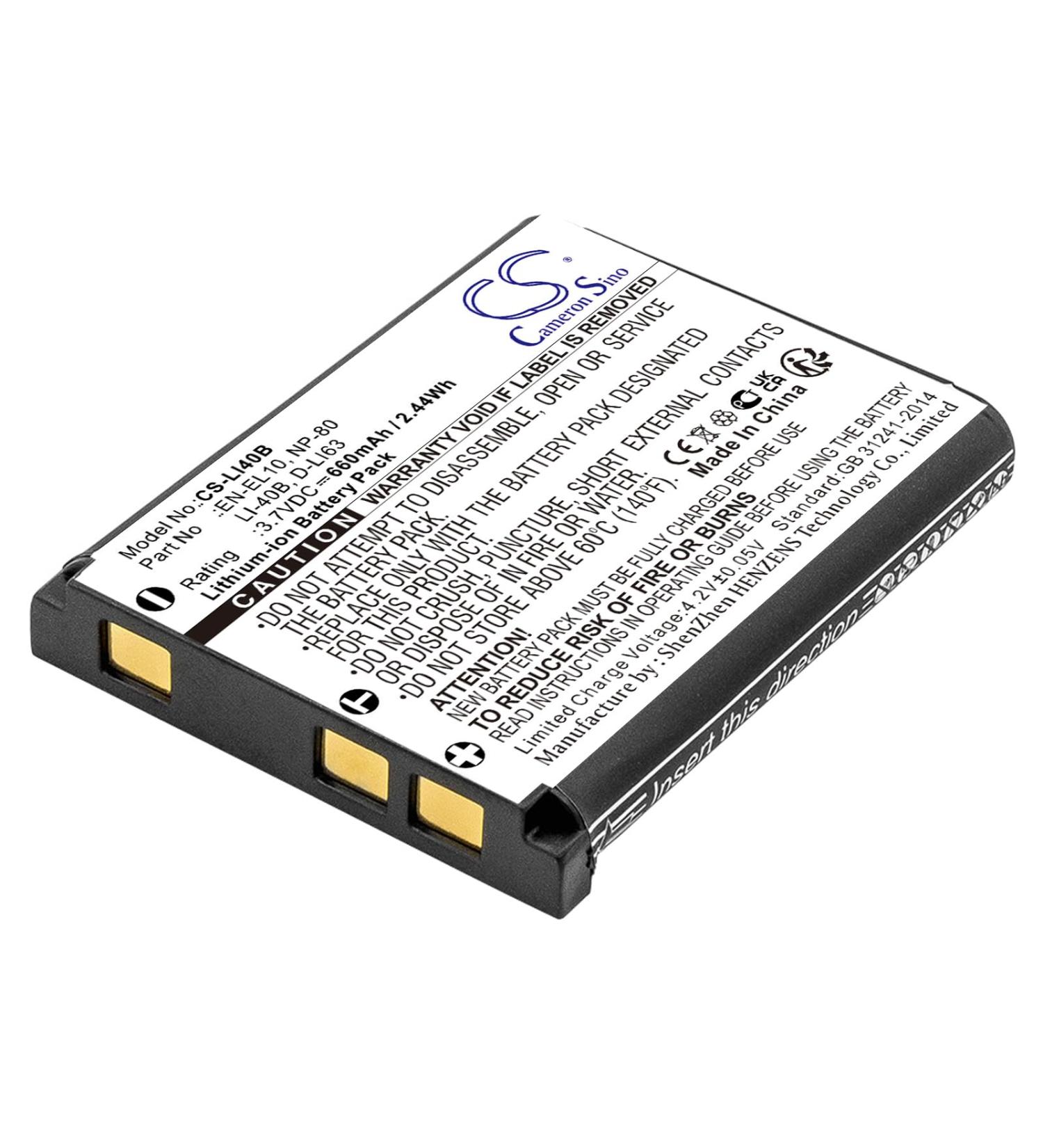 Buy D-LI108 D-LI63 660mAh Battery - Compatible with Optio T30 RS1500 M30 L36 V10 & More | International Shipping Available - Buy Online on GoSupps.com