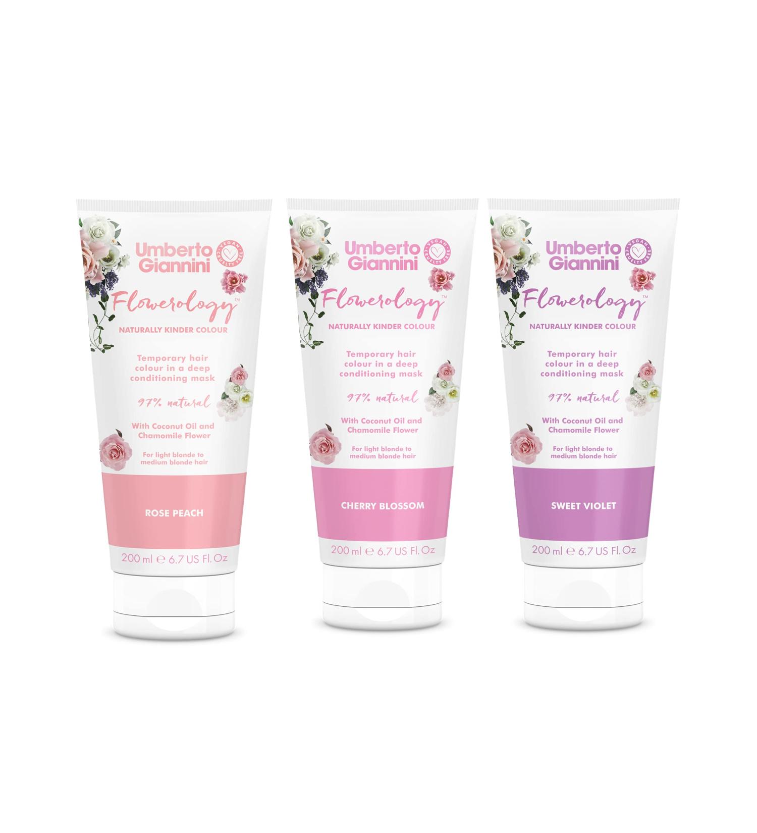 Flowerology Deep Conditioning Pastel Colour Mask Trio - Temporary Hair Color - Buy Online on GoSupps.com