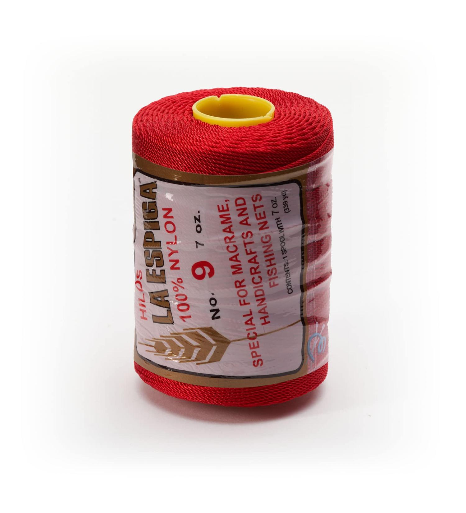 Espiga No. 9 - 100% Nylon Omega String Cord for Knitting and Crochet - Red | Durable and Vibrant Yarn Option - Buy Online on GoSupps.com