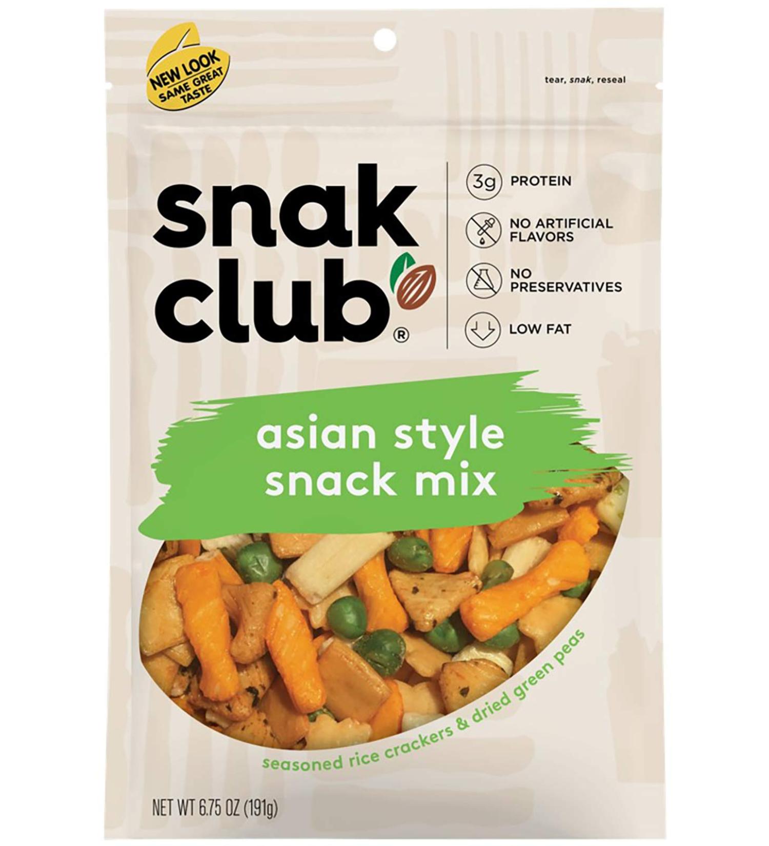 Snack Club Asian Style Snack Mix 6.75 oz - Pack of 6 | Delicious Fusion of Asian Flavors - Buy Online on GoSupps.com