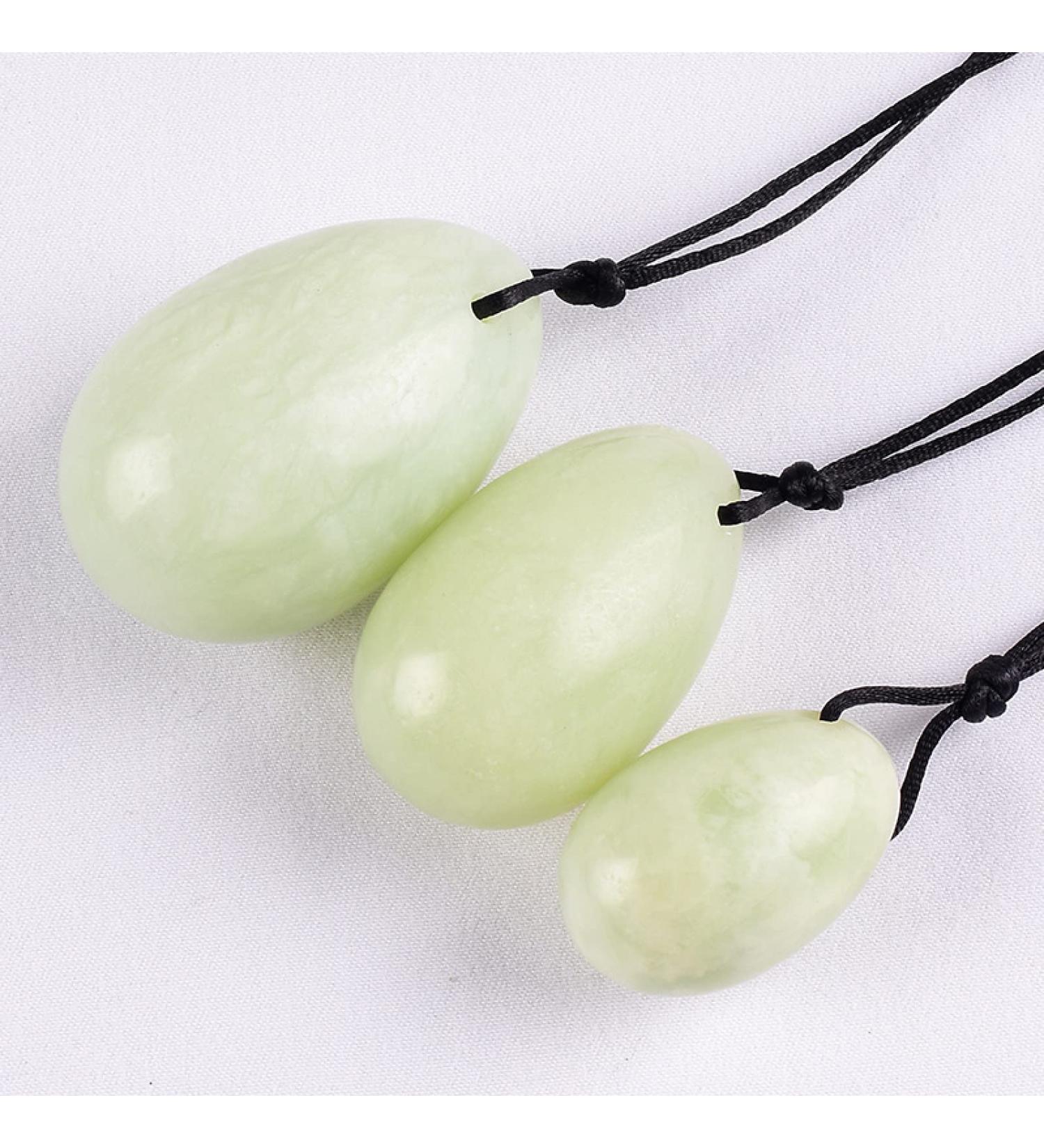 Natural Jade Egg Cone - Female Pelvic Floor Muscle Exercise Set | Postpartum Repair | YouUni Stick Green - 3-Piece Massage Set - Buy Online on GoSupps.com