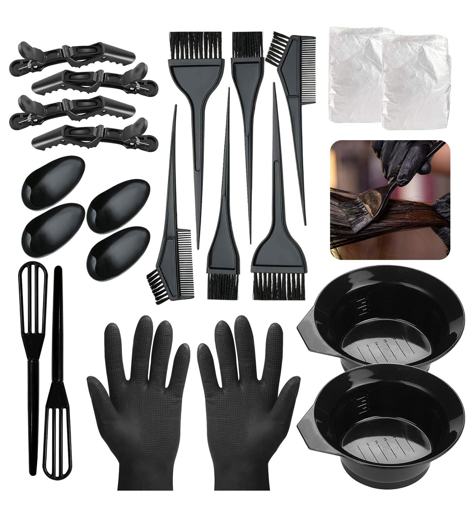  Premium Material Superhairpieces 22 Pieces Hair Dye Coloring Kit Including 2 Hair Tinting Bowl 4 Dye Brushes 2 Hair Dye Combs 4 Ear Covers 4 Hairdressing Clips 2 Disposable Hair Capes 1 Pair of Vinyl Disposable Gloves 2 Dye Paste Mixers for DIY Salon Hai - Buy Online on GoSupps.com