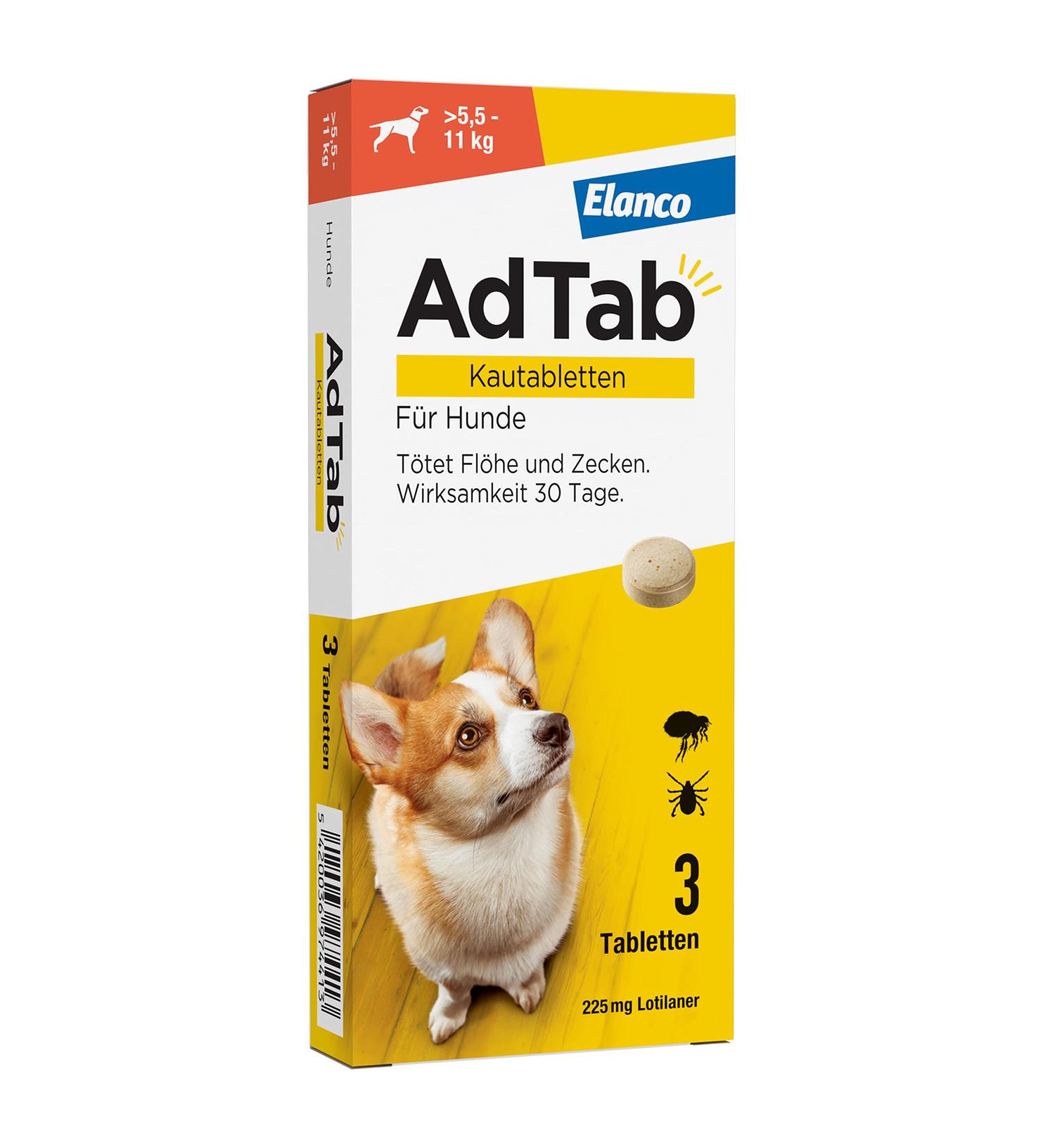 Effective Tick & Flea Protection for Dogs (5.5 - 11 kg) | Fast-Acting Chewing Tablets - 3 Pack - Buy Online on GoSupps.com
