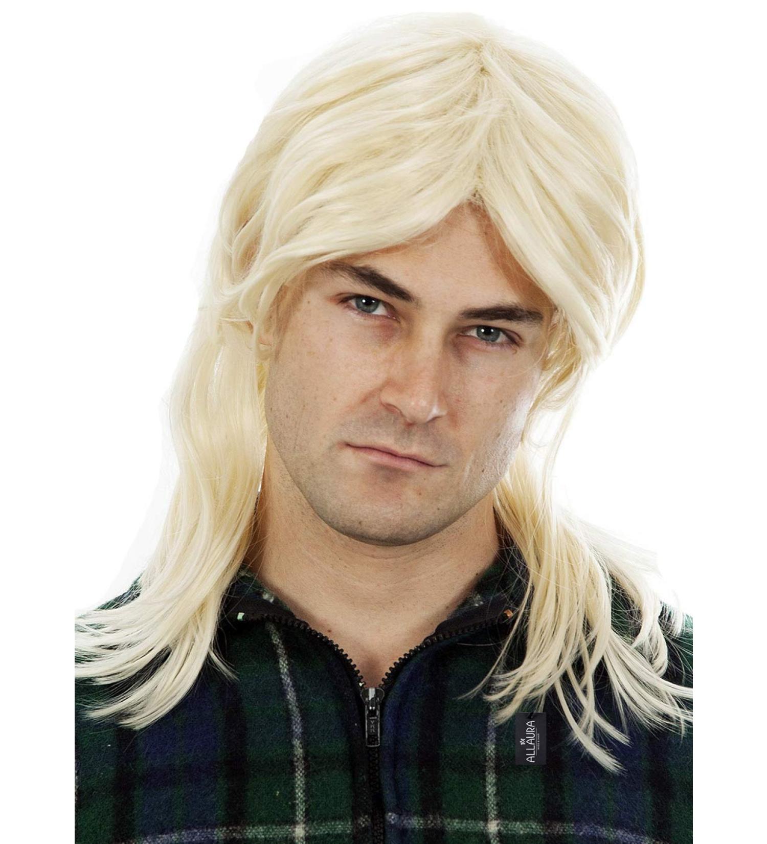 ALLAURA Garth Blonde Mullet Wig for Men - 80s Costume Joe Dirt Style - Buy Online on GoSupps.com