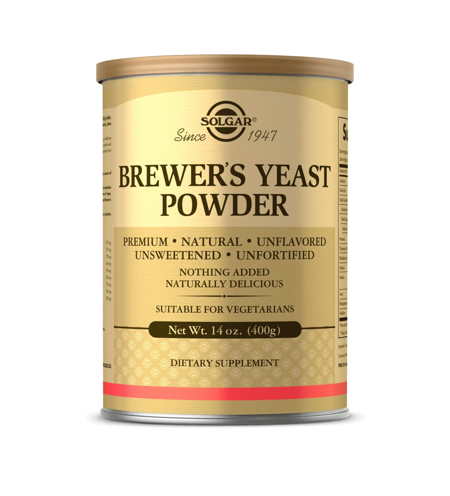 Solgar Brewer's Yeast Powder 14 oz (400 g) - Nutritional Superfood for Health & Wellness - Buy Online on GoSupps.com