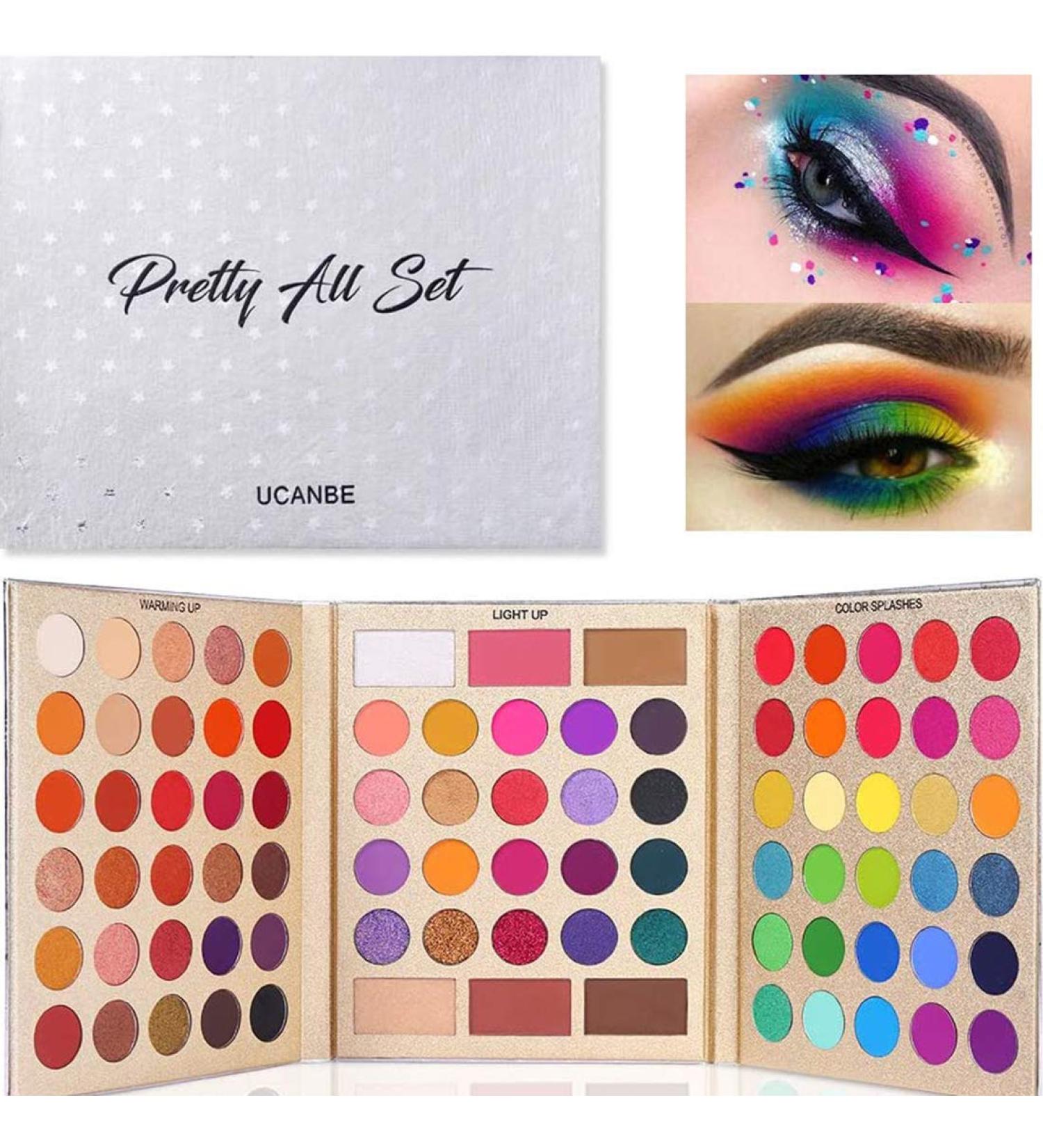 Ucanbe 86 Colors All-in-One Makeup Palette - Multi-Purpose Eyeshadow Highlighter Contour & Blush for Daily Use - Buy Online on GoSupps.com