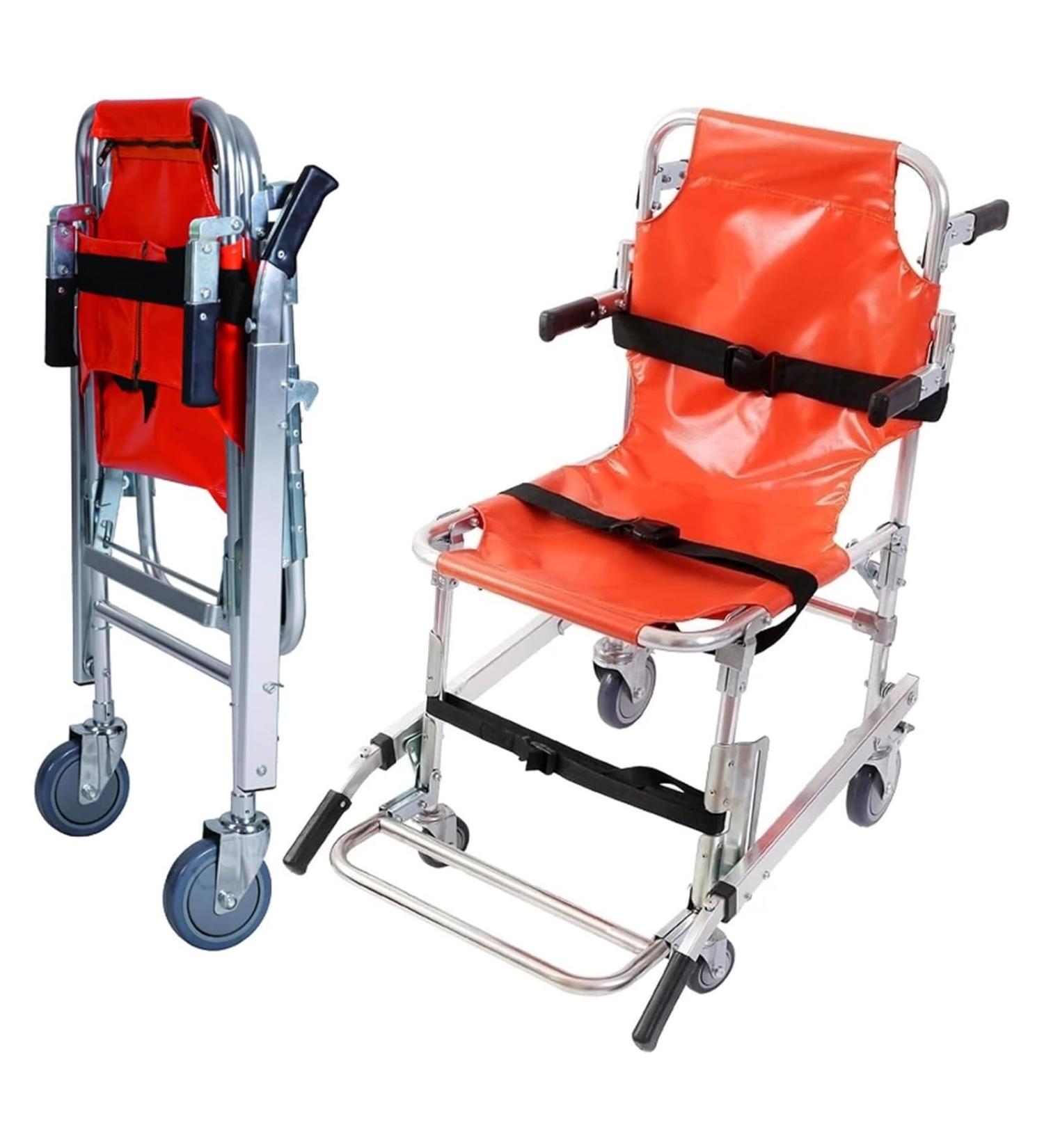 Folding Stretcher Stair Chair Aluminum Alloy Light Weight Foldaway Ambulance Firefighter Evacuation Medical Lift Stair with Quick Release Buckle Emergency Evacuation Chair - Buy Online on GoSupps.com