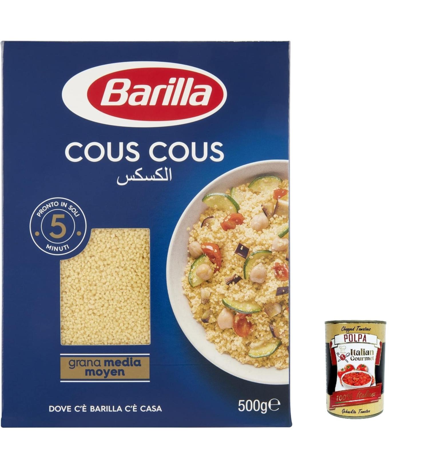  Italian Gourmet E.R. Set of 3 Barilla Cous Cous Pasta Italian Noodles 500g + Italian Gourmet Polpa 400g - Buy Online on GoSupps.com