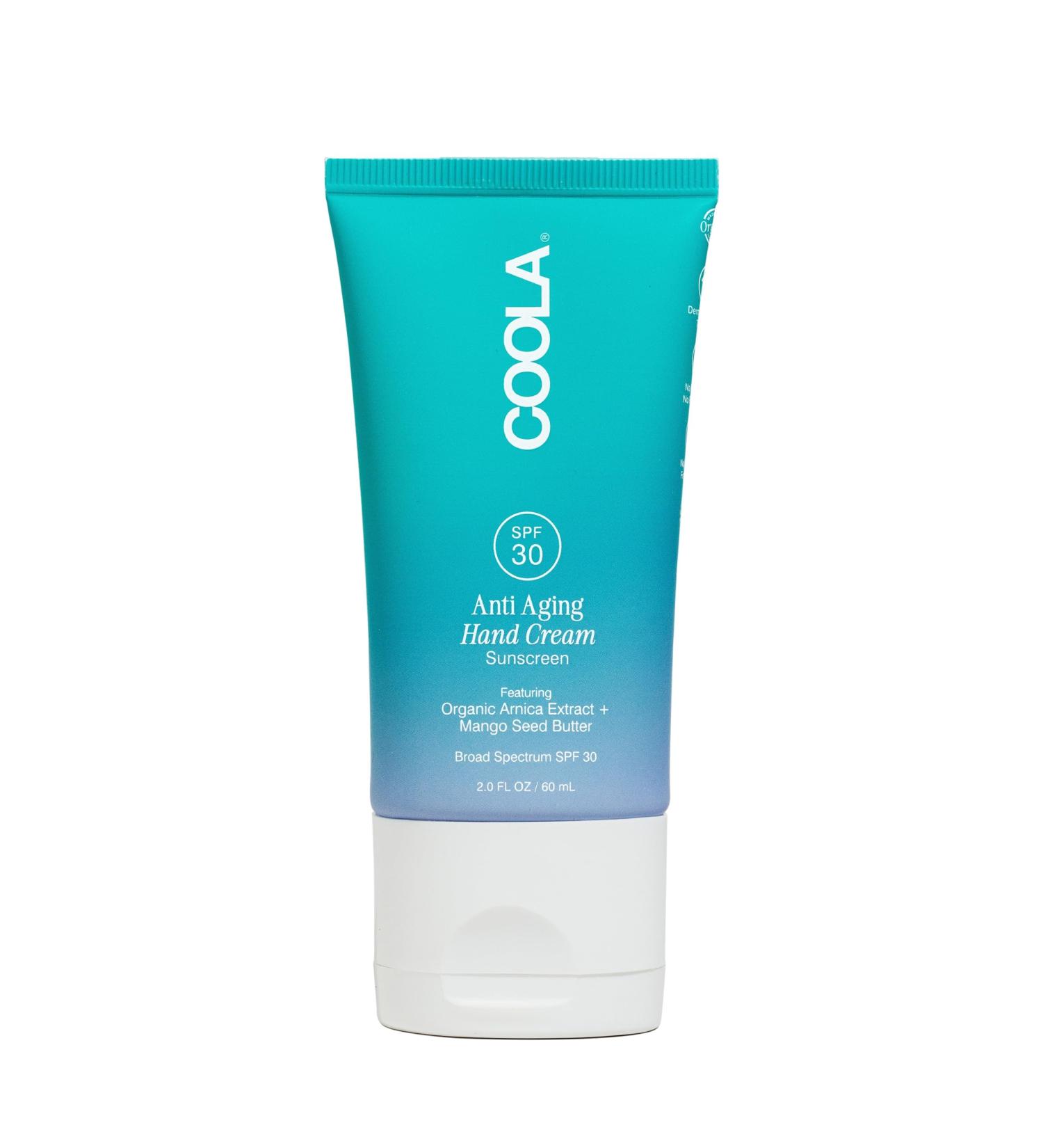COOLA Anti-Aging Hand Cream with SPF 30 Dermatologist Tested Sunscreen Mango Seed Butter Vitamin E Organic Arnica Deeply Nourishing Visibly Smooths Skin 2 Fl Oz - Buy Online on GoSupps.com