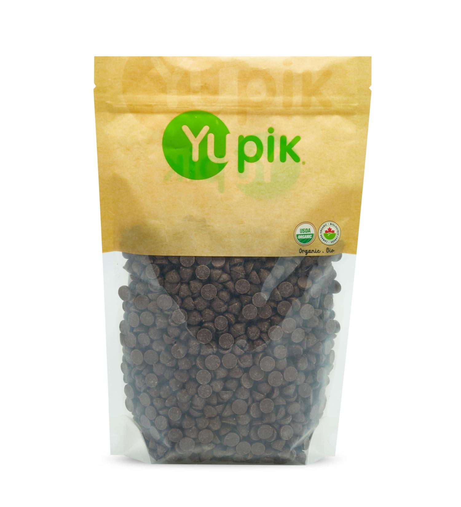 ORGANIC FAIRTRADE 70% DARK CHOCOLATE CHIPS VEGAN- 500G Gluten-free Vegan Non-GMO - Buy Online on GoSupps.com
