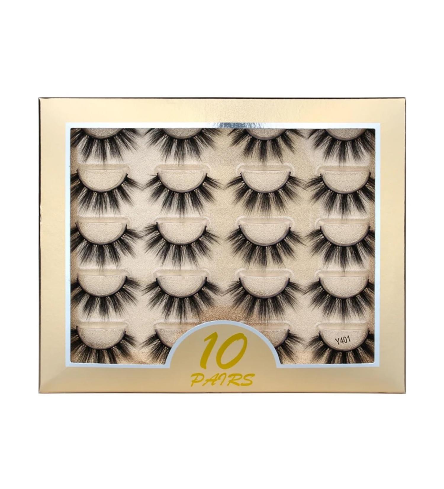 UAMOU 50/100/300pairs Natural Mink Eyelashes Faux 3d Mink lashes Strip Thick Dramatic False Eyelashes Extension Makeup Cils Cheerfully (Color : Y401 Size : 20 boxes) - Buy Online on GoSupps.com