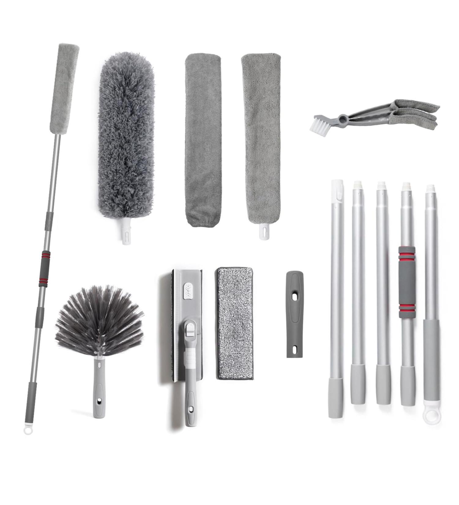 Yissone Telescopic Cleaning Tool Window Washing Kit with Extension Pole for Indoor/Outdoor Window - Buy Online on GoSupps.com