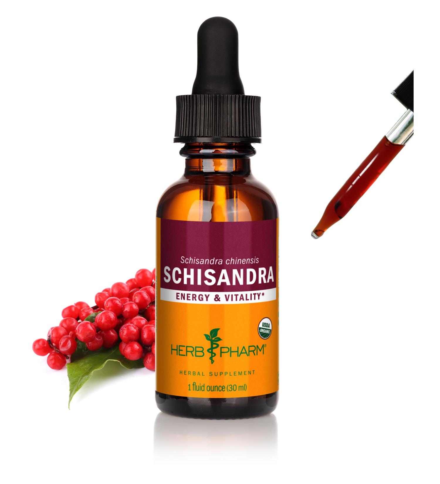 Herb Pharm Certified Organic Schisandra Berry Liquid Extract - 1 Ounce 1 Fl Oz (Pack of 1) - Buy Online on GoSupps.com