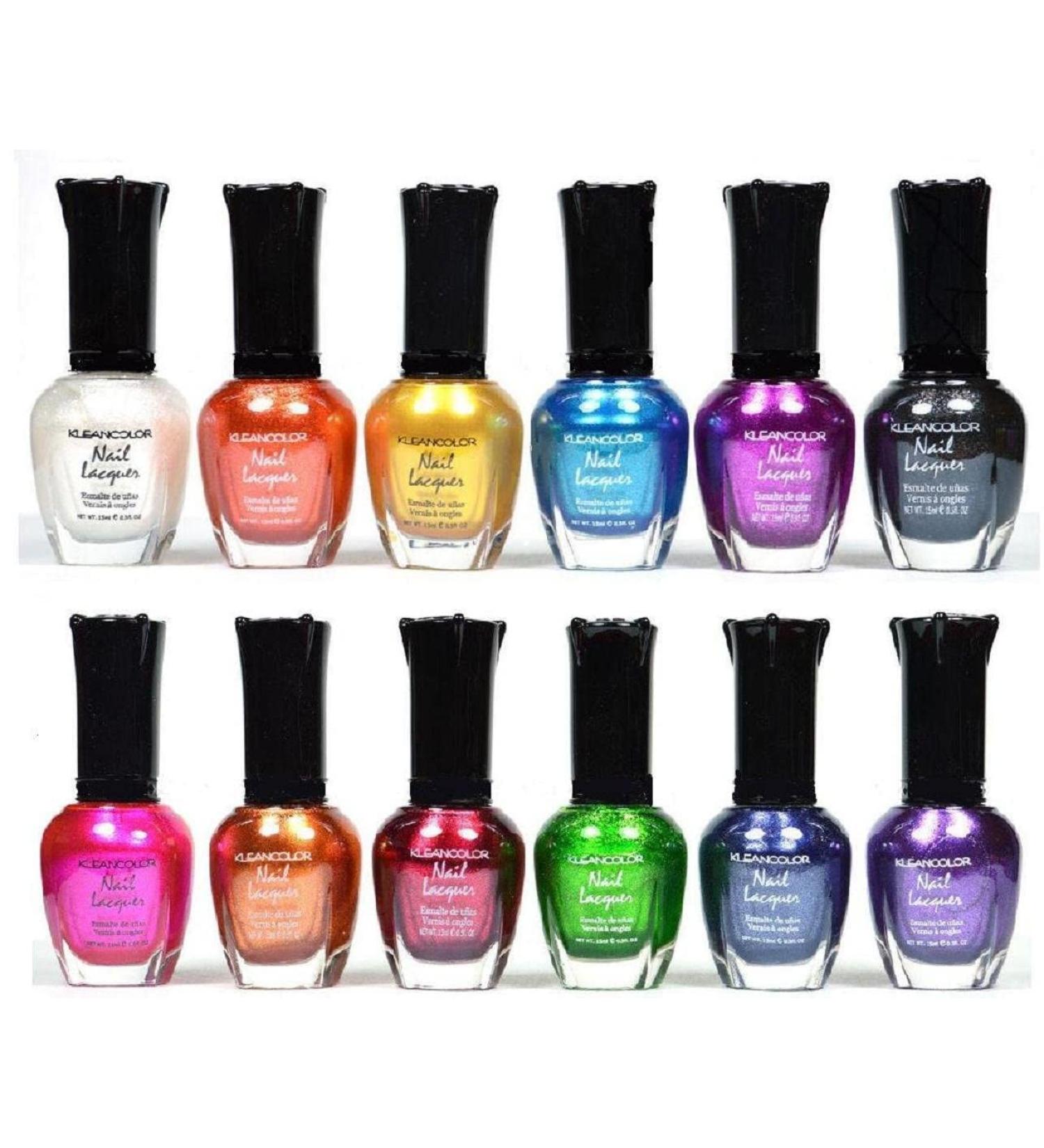 Kleancolor Nail Polish - Metallic Full Size Lacquer 12-pc Set - Body Care/Beauty Care - Multicolor - Buy Online on GoSupps.com