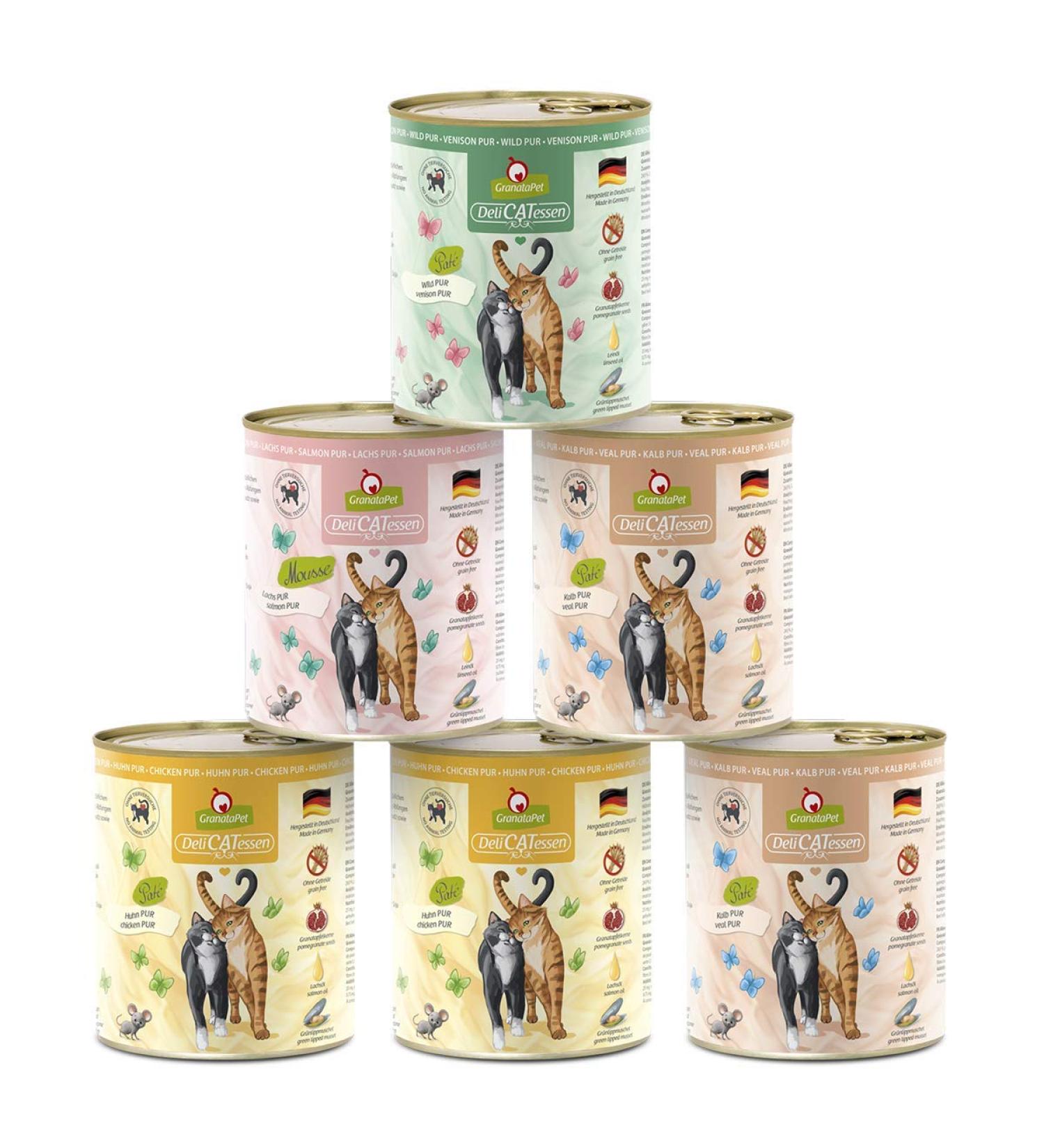 GranataPet Delicatessen Multipack 2 Pur 1 Pack (1 x 4.8 kg) - Wet Cat Food - Food for Gourmet Cats - Grain Free Food with No Added Sugar - Buy Online on GoSupps.com