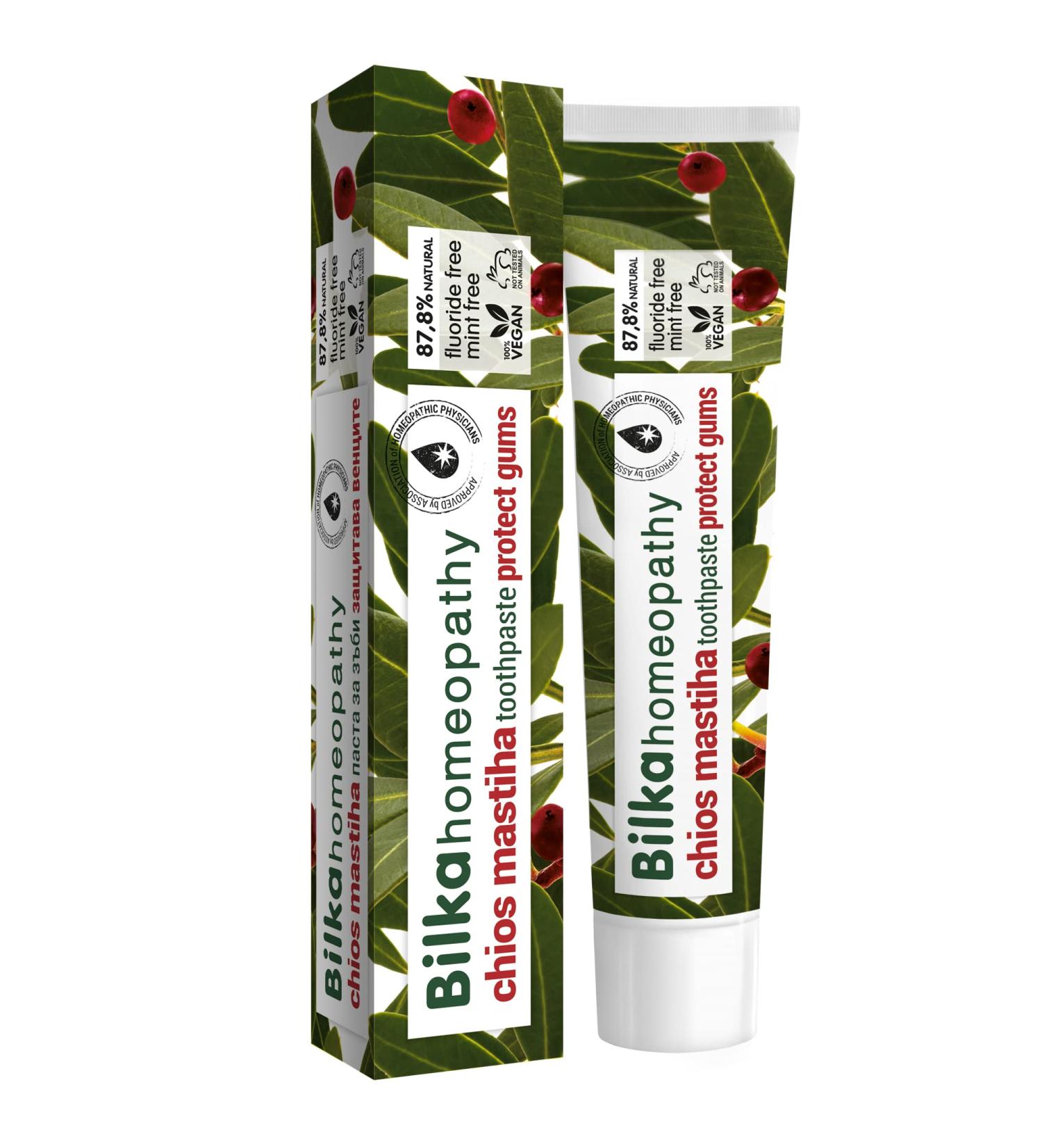 Bilka Homeopathy Chios Mastiha Toothpaste - Natural Fluoride-Free Sugar-Free Gum Protection (75ml) - Buy Internationally - Buy Online on GoSupps.com