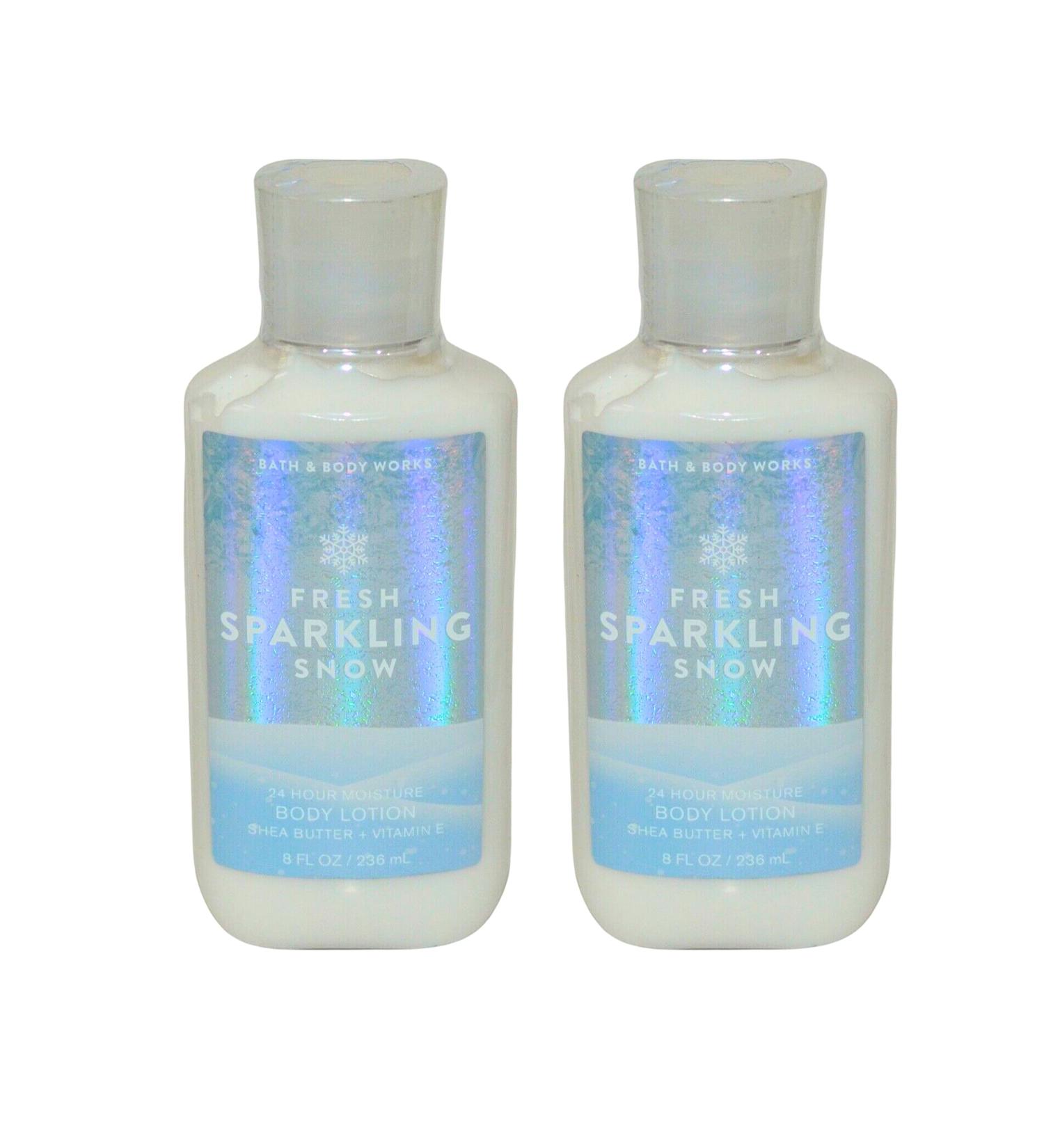 Bath & Body Works Body Lotion Pack of 2 8oz Each (Fresh Sparkling Snow)