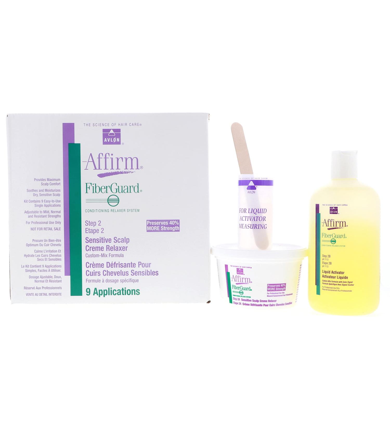 Avlon Affirm Fiberguard Sensitive Scalp Relaxer 9 Kit - Gentle and Effective Relaxer for Sensitive Scalps - Buy Online on GoSupps.com