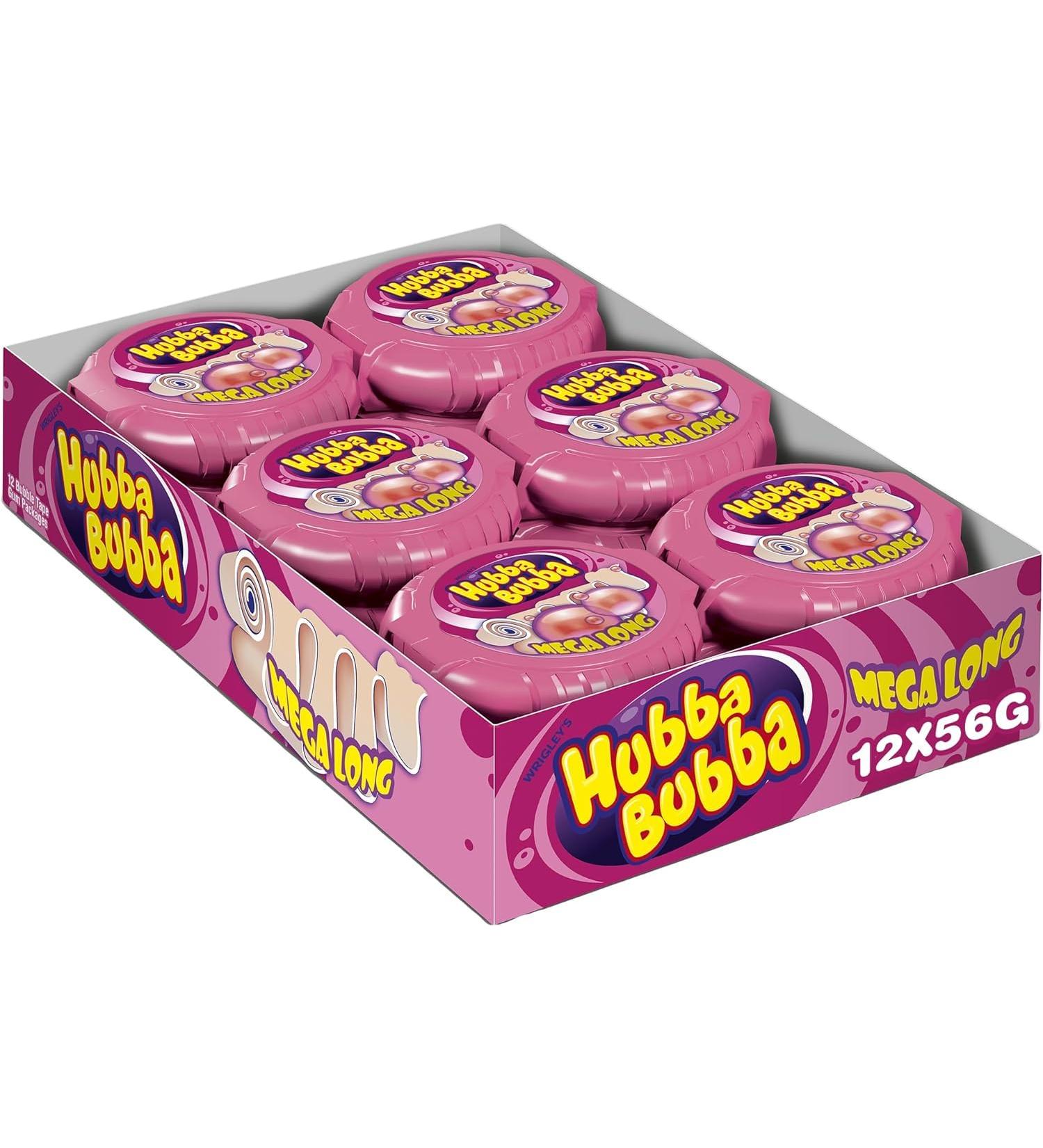 Hubba Bubba - Fancy Fruits Chewing Gum - 12 packs of 56g - 672g - Buy Online on GoSupps.com